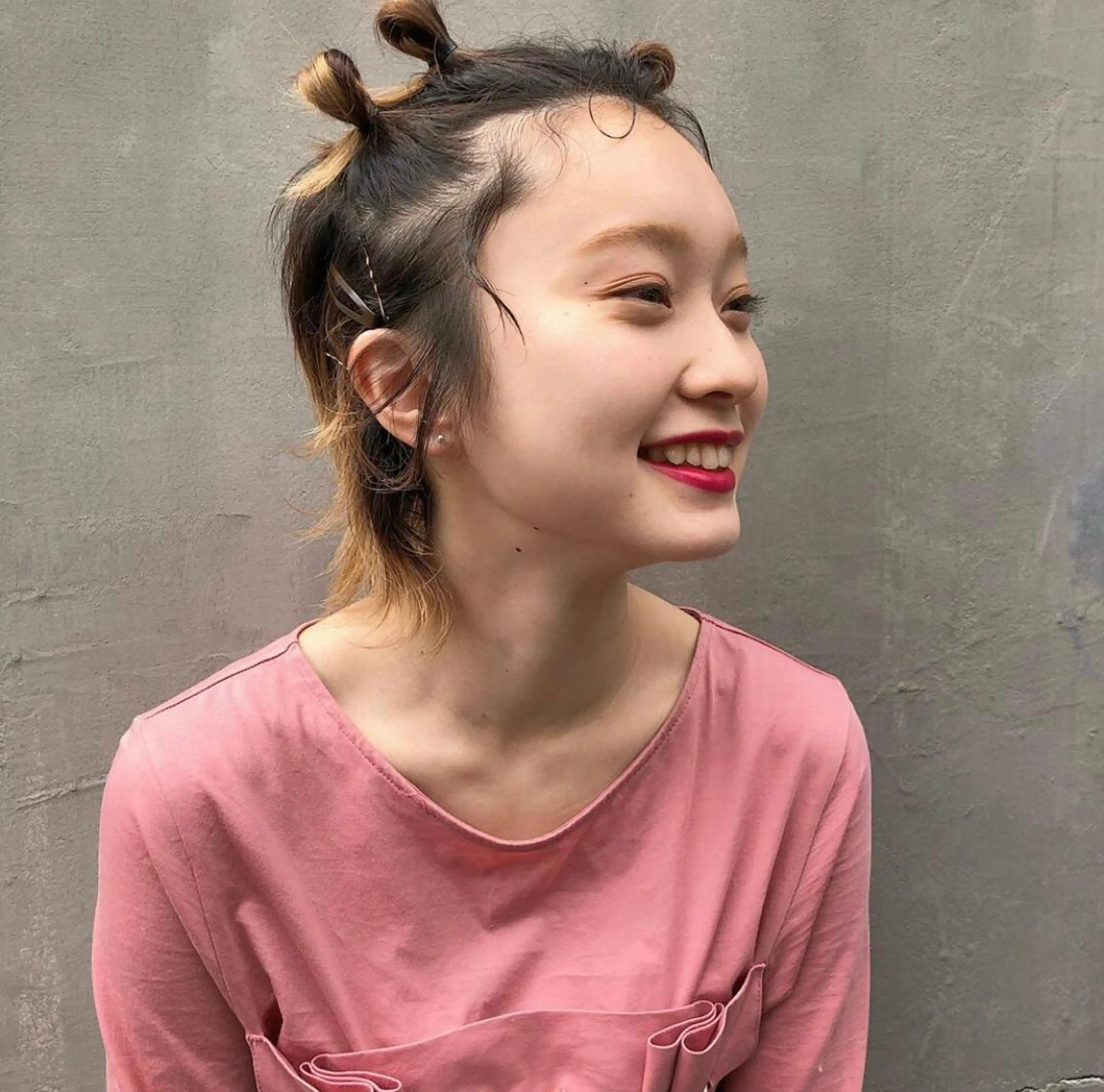 ヘアアレンジ happy  man 🌸血色カラー🌸のヘアスタイル