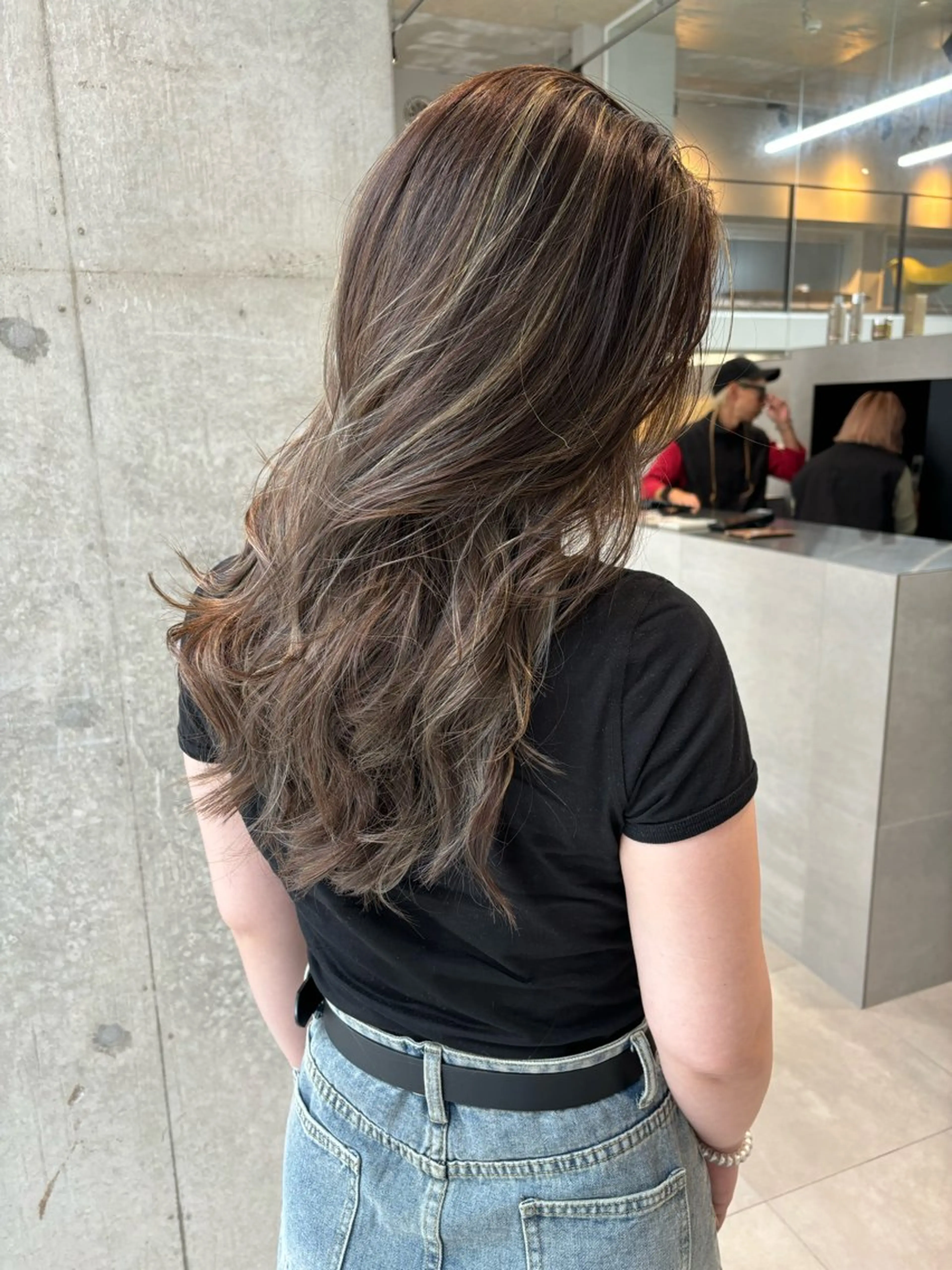 ロング カラー カット ヘアカラー トリートメント 吉沢遣人/レイヤー 艶カラー/抜け感のヘアスタイル