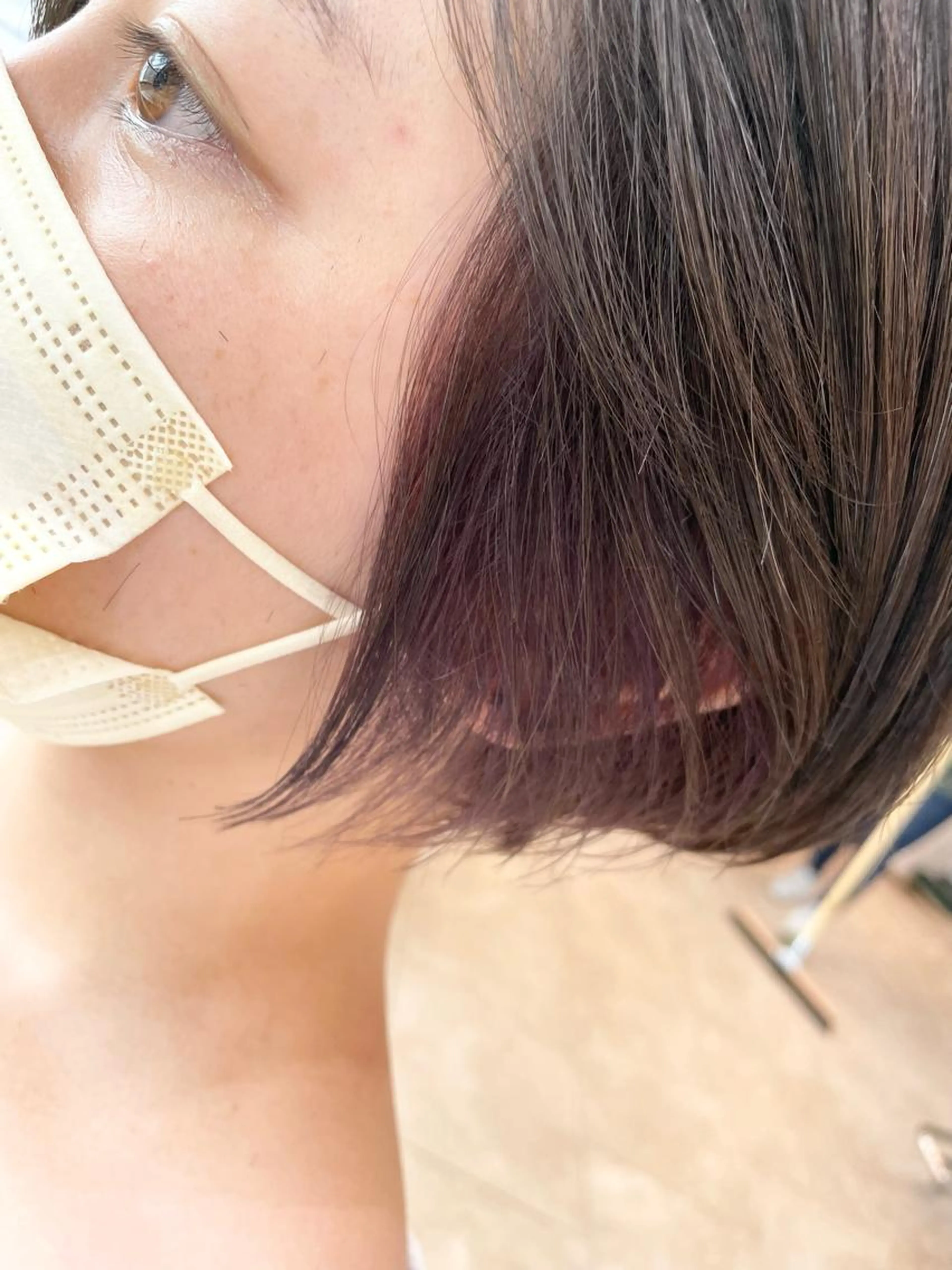 【耳元をオシャレに💘✨】イヤリングカラー(ブリーチ込)+2stepトリートメント ※カットなしの写真