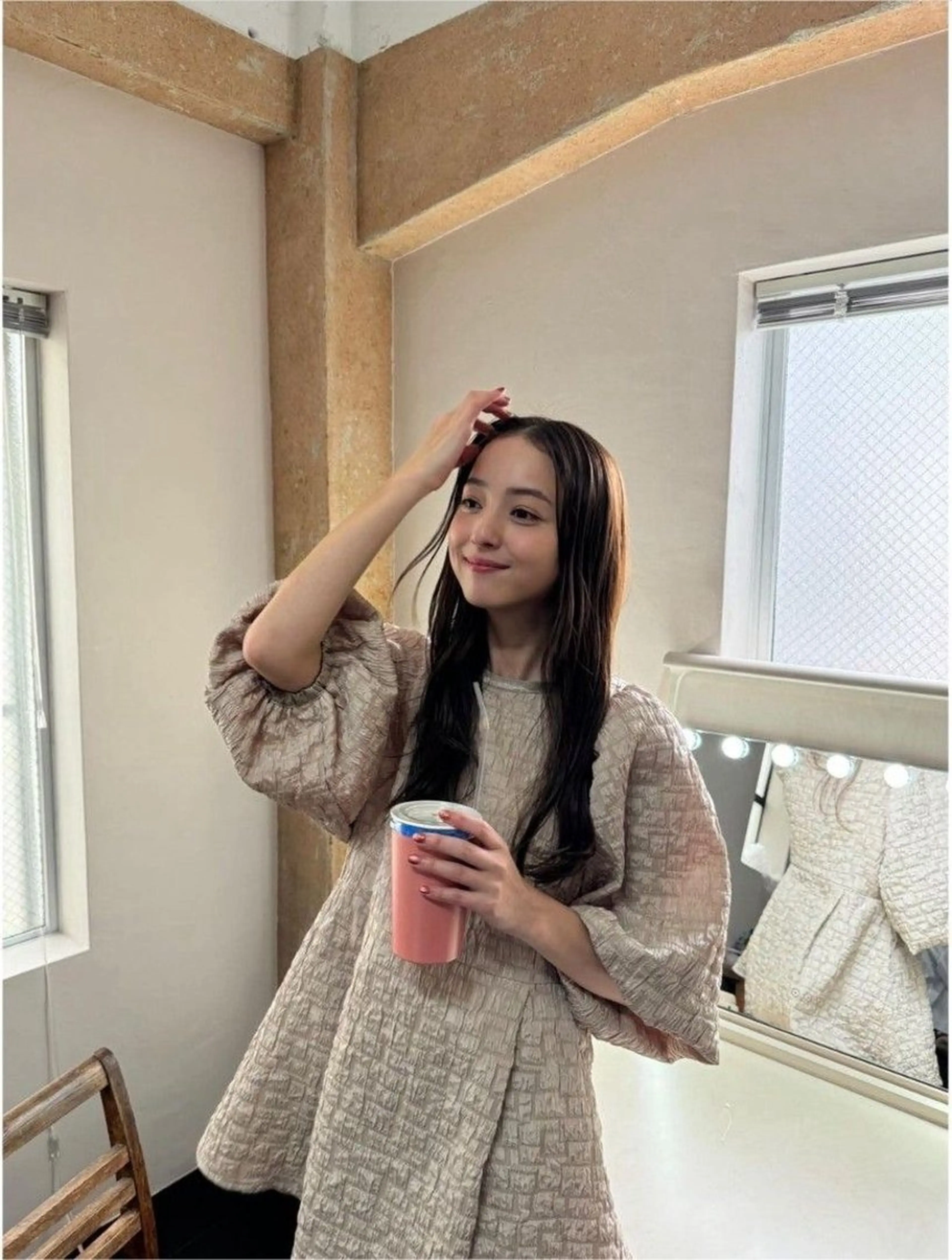 セミロング カラー カット ヘアカラー トリートメント 莉乃/縮毛矯正/髪質 改善/艶カラーのヘアスタイル