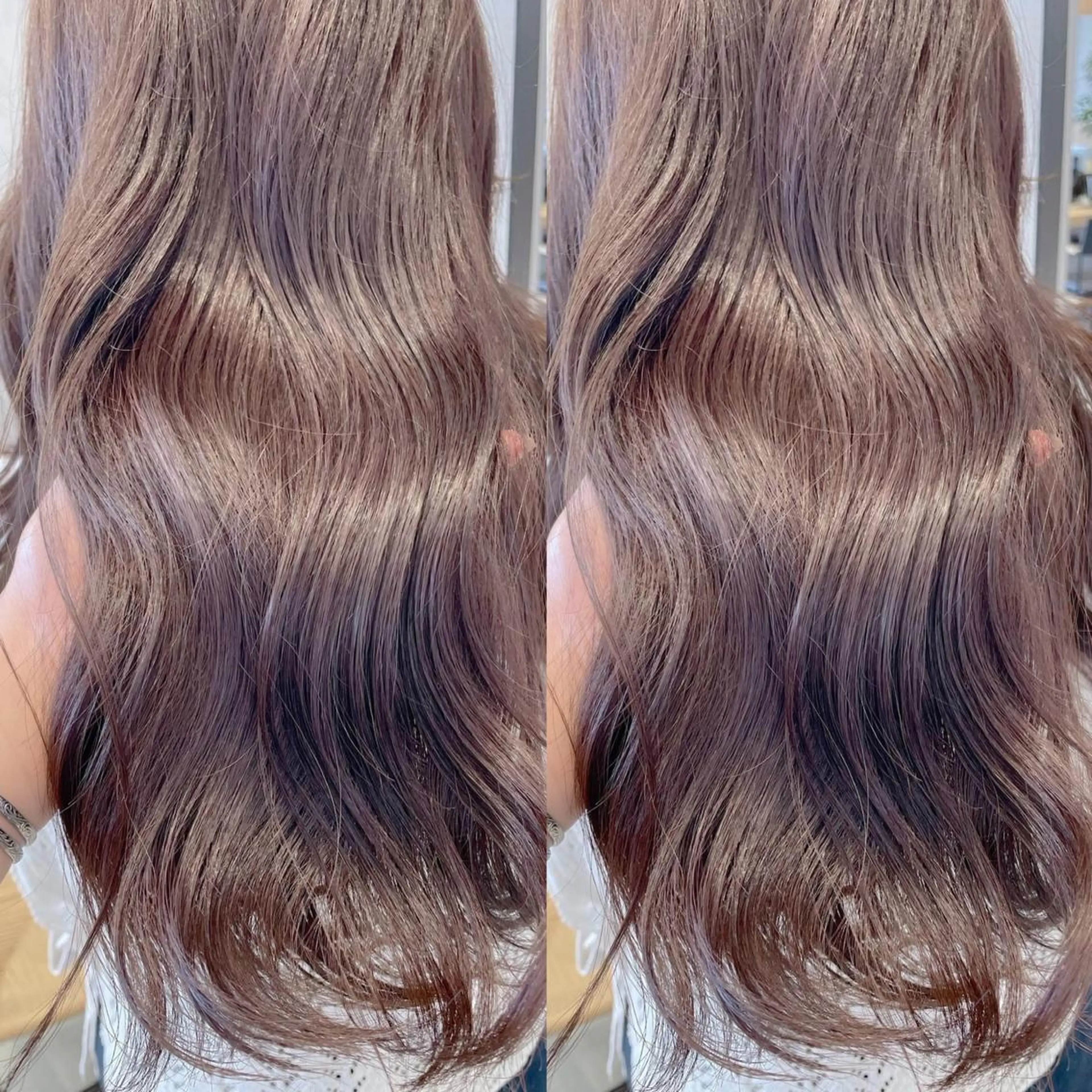 ロング カラー ブリーチ ダブルカラー ブリーチなしカラー 艶髪/モテヘア🎀 MIHOのヘアスタイル