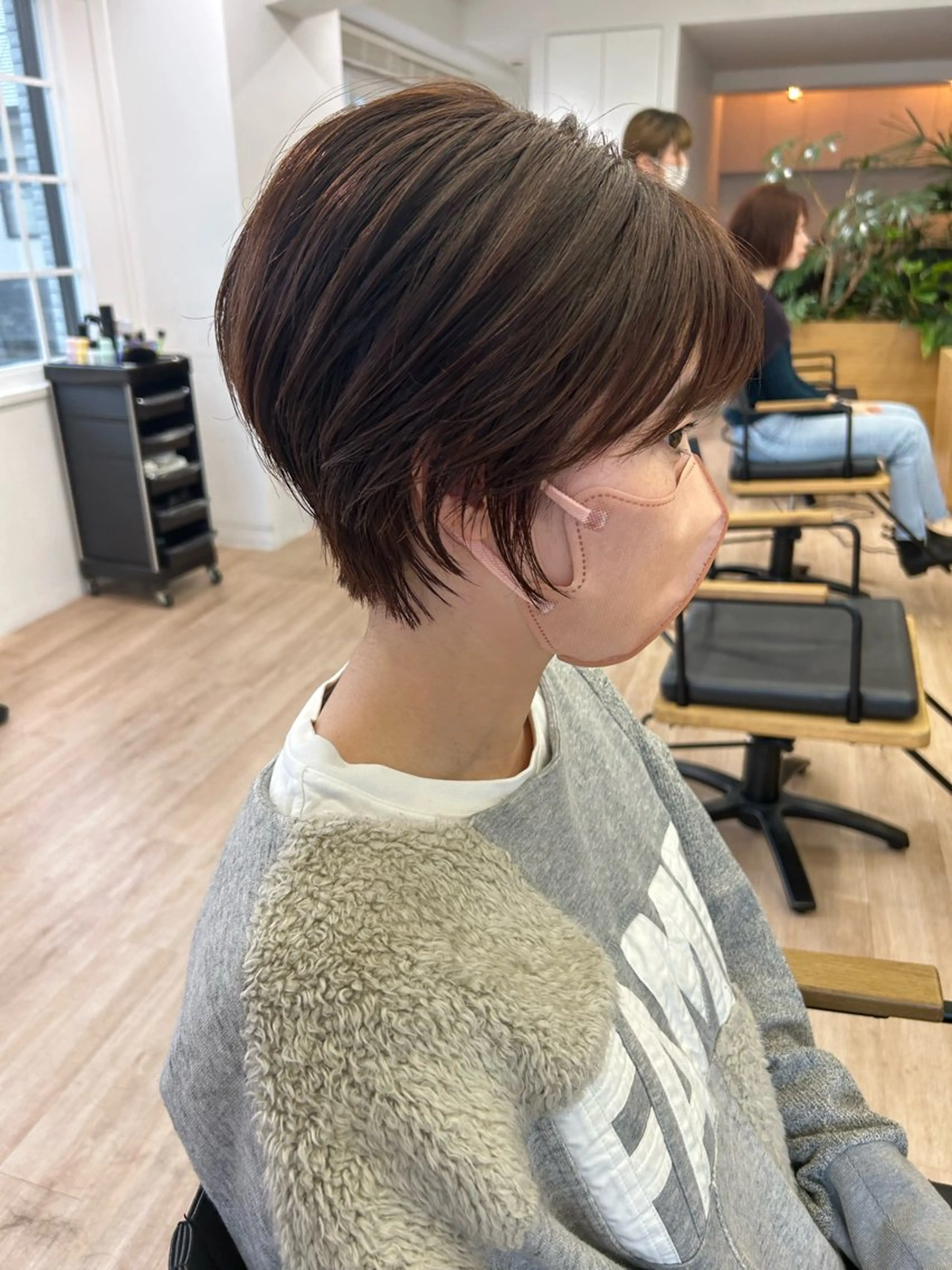 ショート カラー パーマ ヘアアレンジ ショートヘア トップスタイリスト 💙藤原 純のヘアスタイル