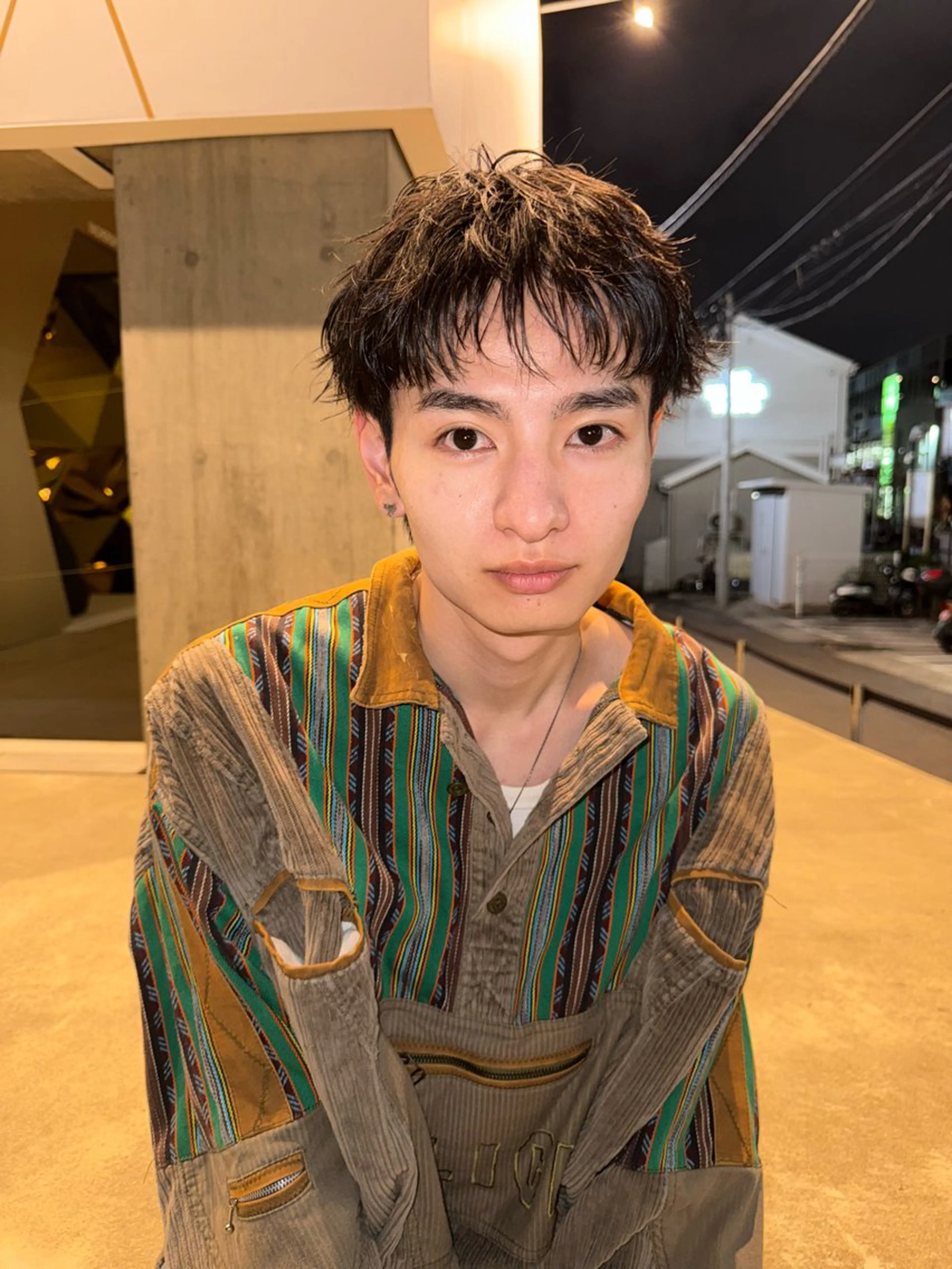 メンズ 韓国ヘア/メンズ ブリーチ/パーマのヘアスタイル