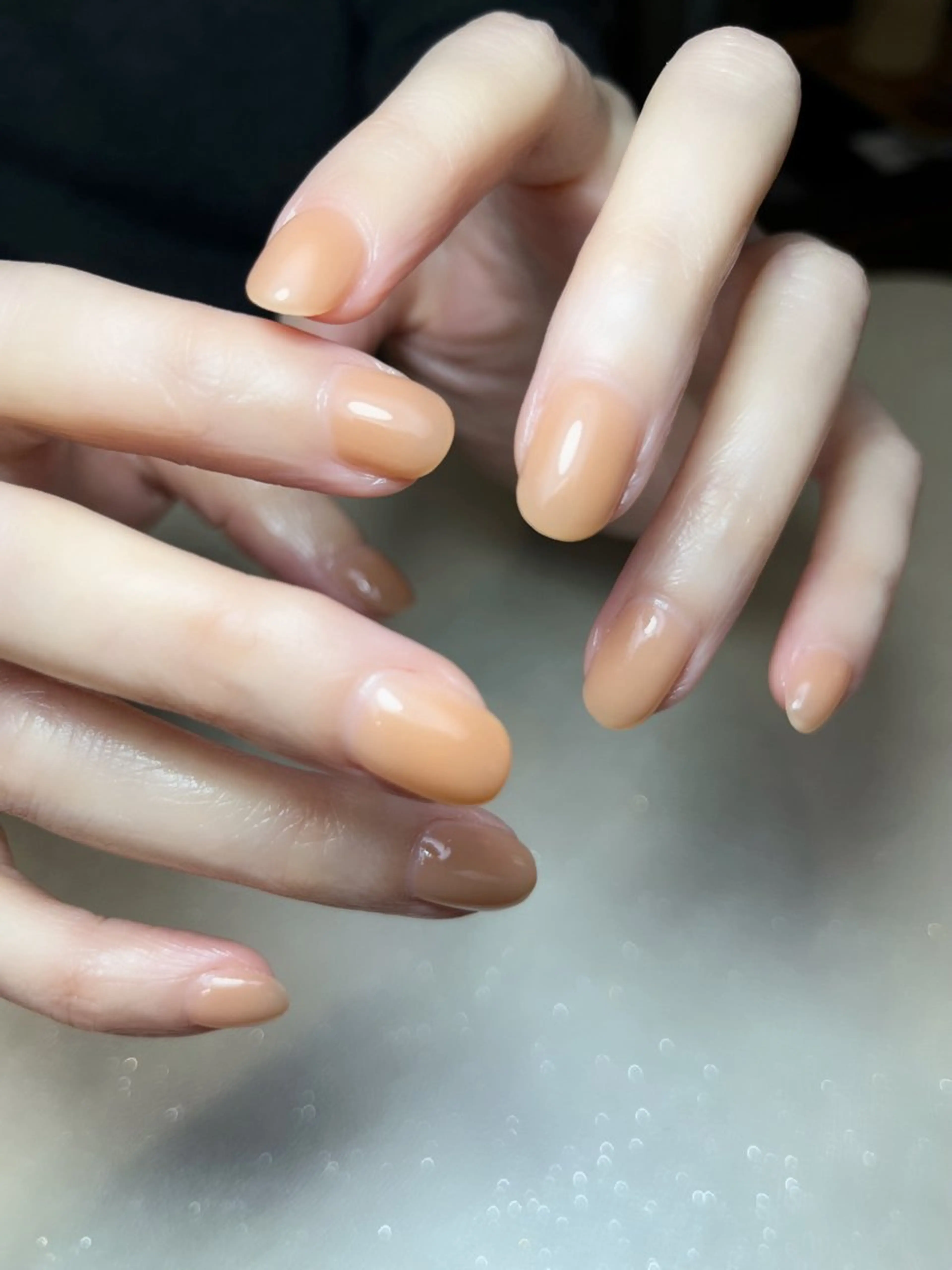 ネイル ジェルネイル ニュアンスネイル ワンカラーネイル ハンドネイル 𝐴𝑁𝑈𝐸 トラブル爪育成専門のネイルデザイン