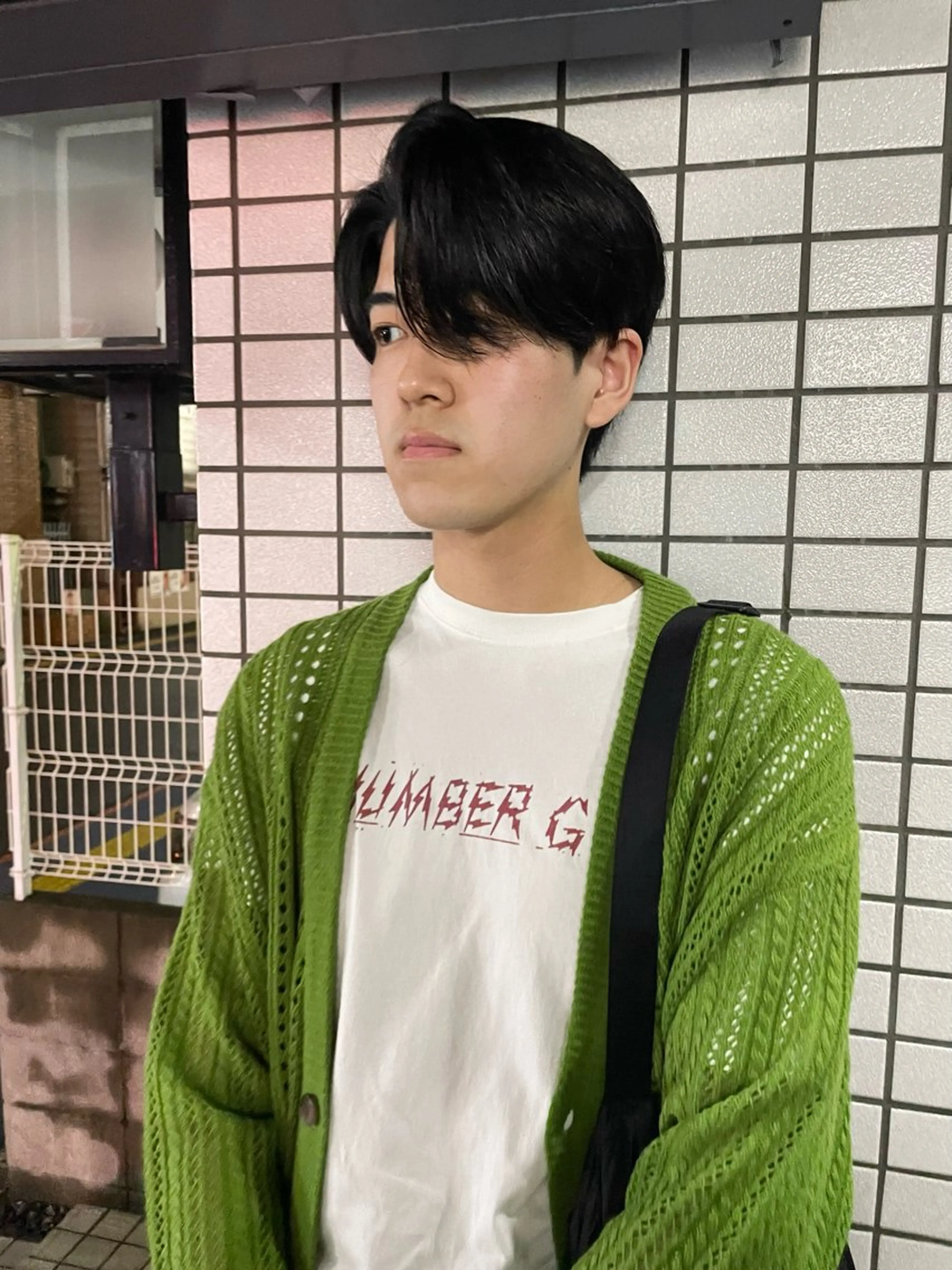 ミディアム メンズ センターパート ruki yabeのヘアスタイル