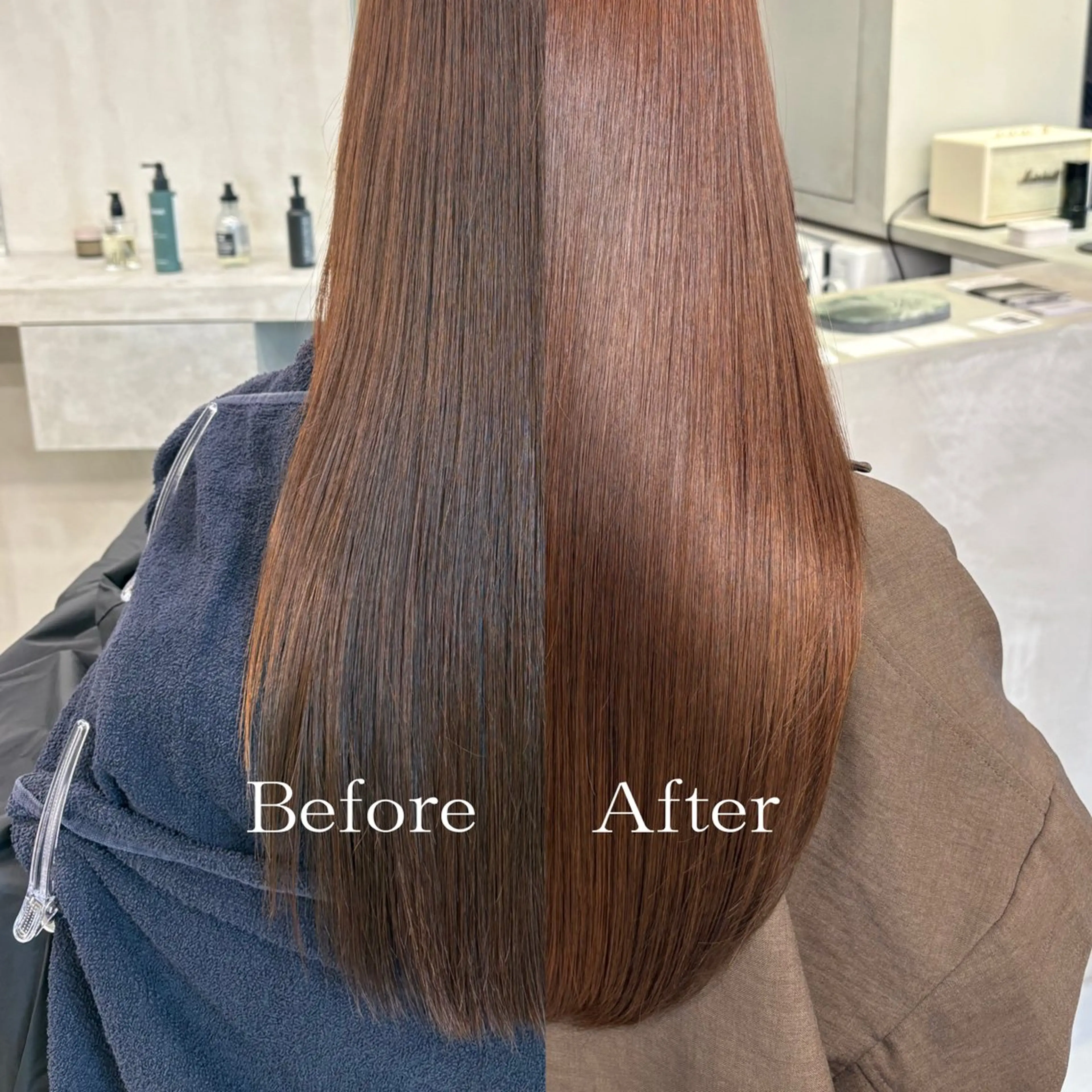 セミロング カット トリートメント ヘッドスパ カット無料/髪質改善 髪質根本改善/艶髪のヘアスタイル