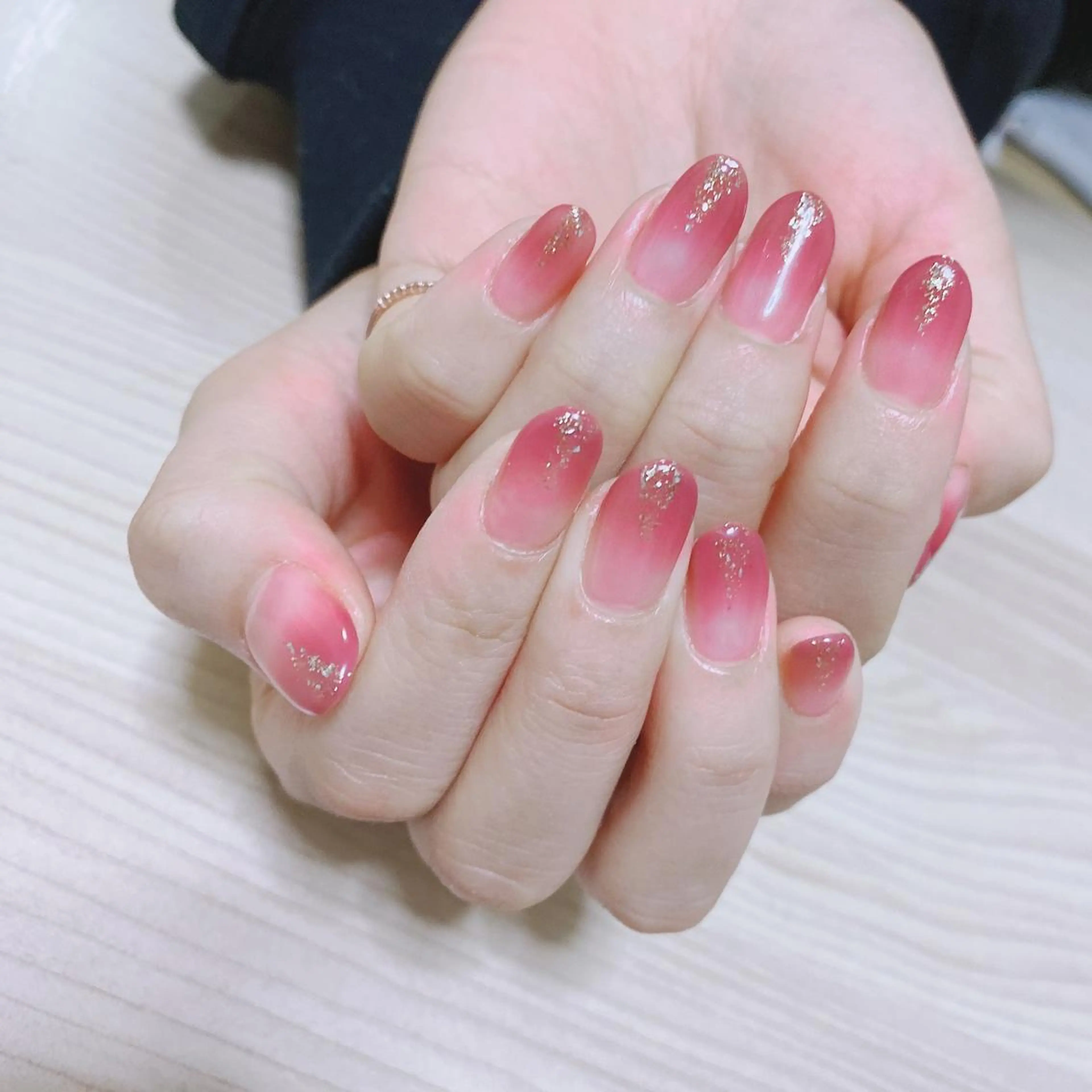 ネイル クリアネイル グラデーション ラメ(グリッター) ファストネイル 広島PARCO店のネイルデザイン