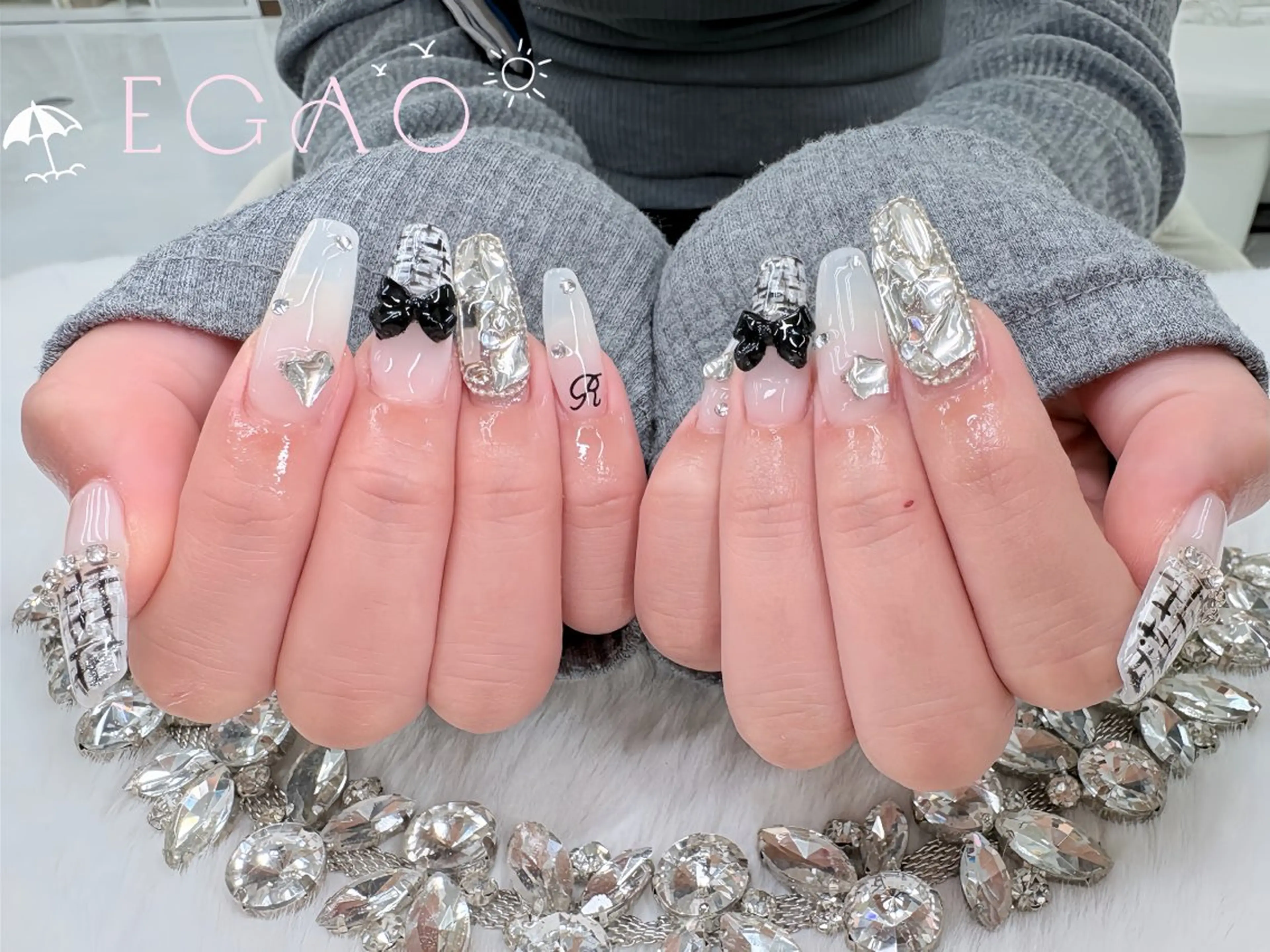 ネイル アートネイル フットネイル フレンチネイル ジェルネイル グラデーション ハンドネイル Egao Nail錦糸町店のネイルデザイン