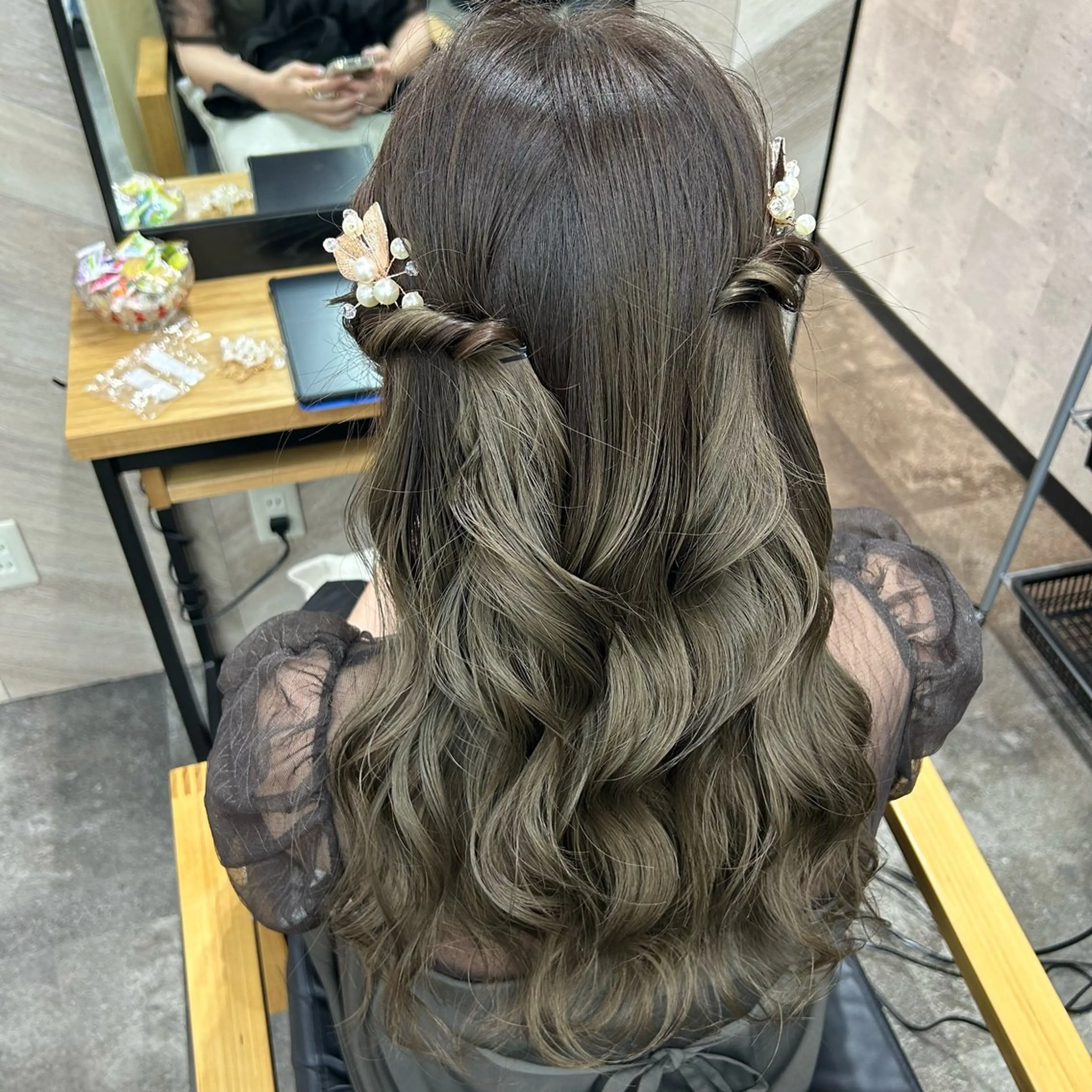 ロング ヘアアレンジ 韓国風ヘア ヘアセット SHANTi 飯塚 ヘアセット/髪質改善のヘアスタイル