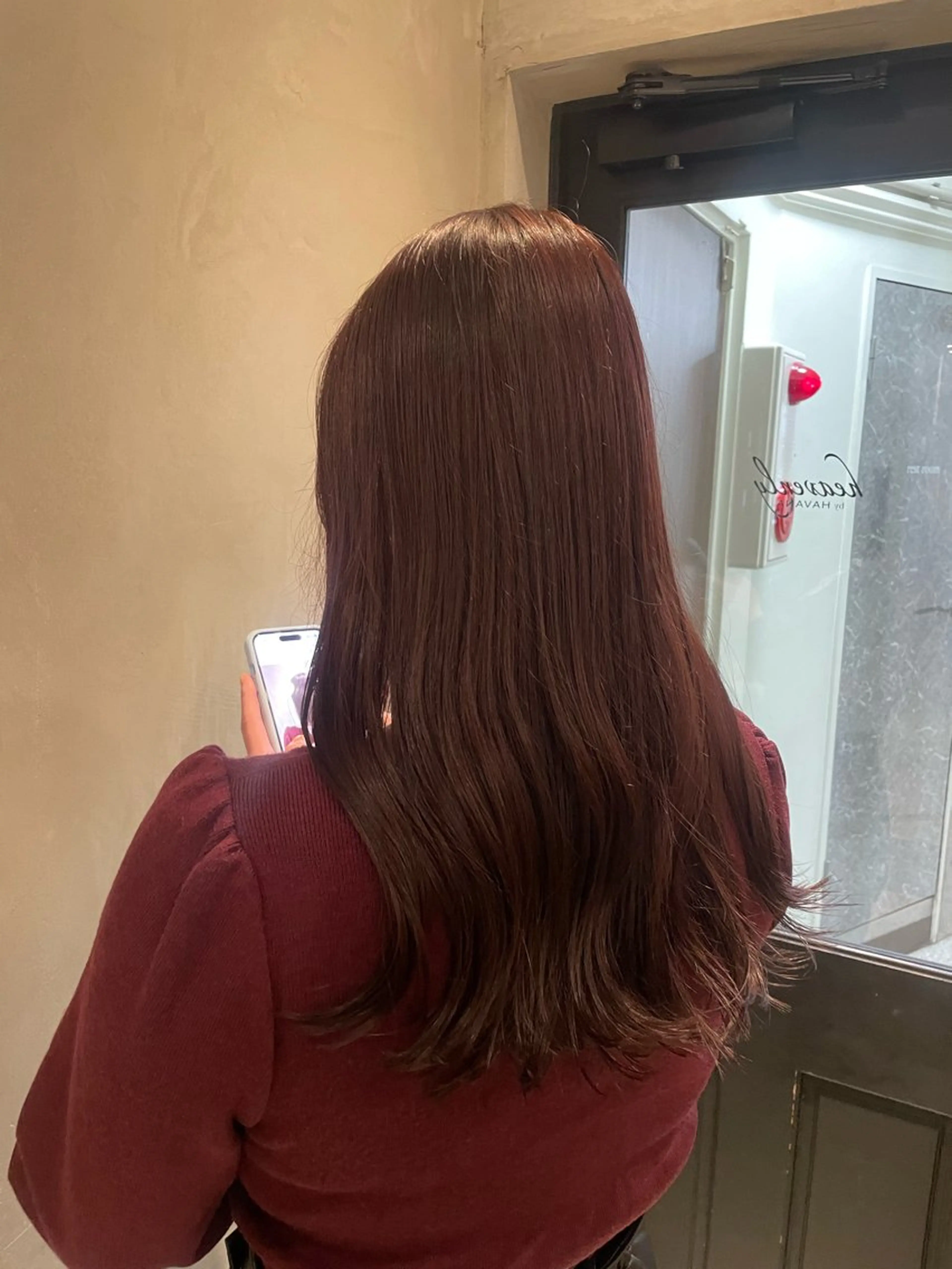 セミロング カラー ボルドーカラー カット ヘアカラー トリートメント 新宿 /透明感カラー レイヤー/NANAのヘアスタイル