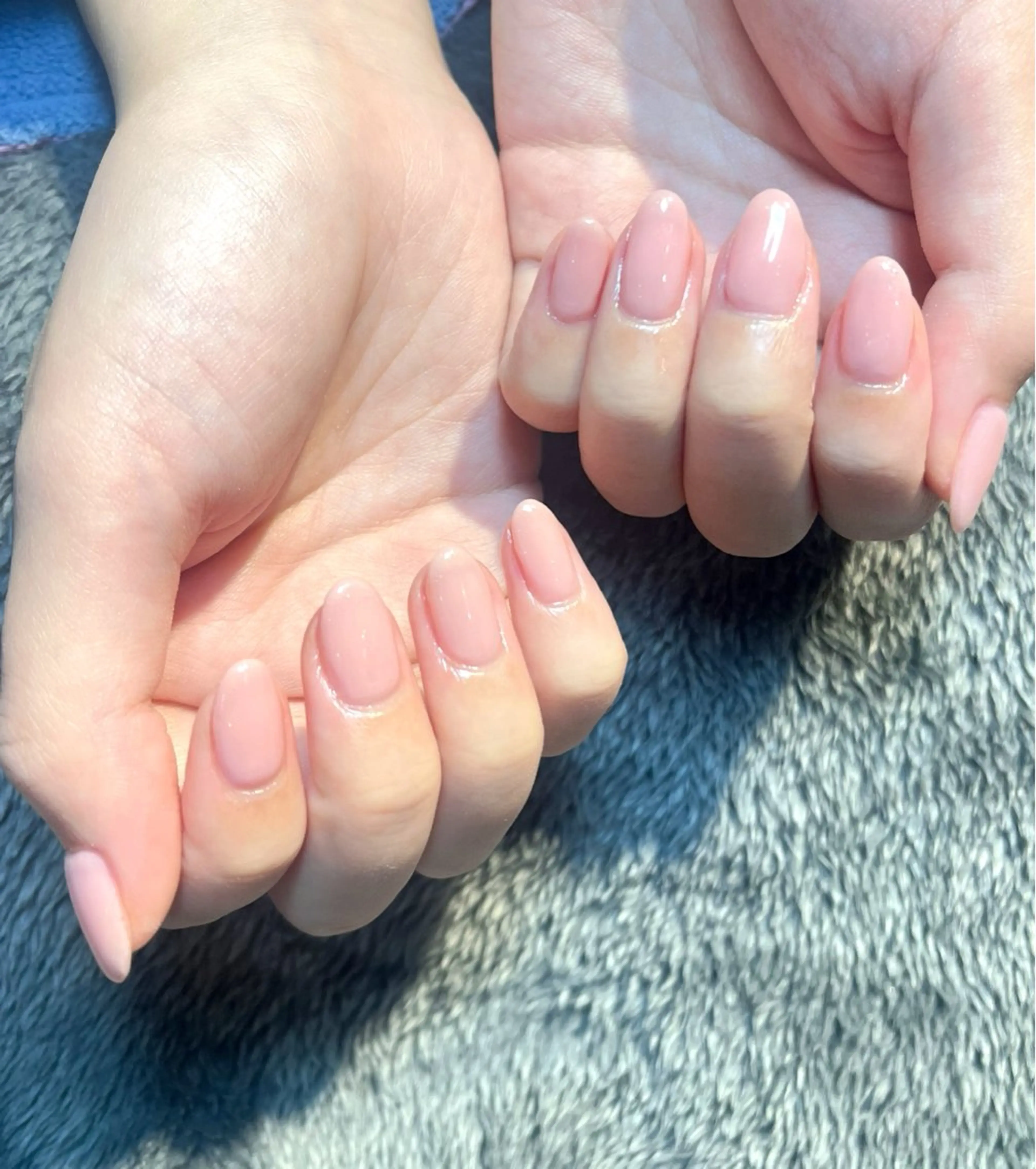 ネイル オフィスネイル ピンク シンプルネイル プライベートサロン WhiteLightのネイルデザイン