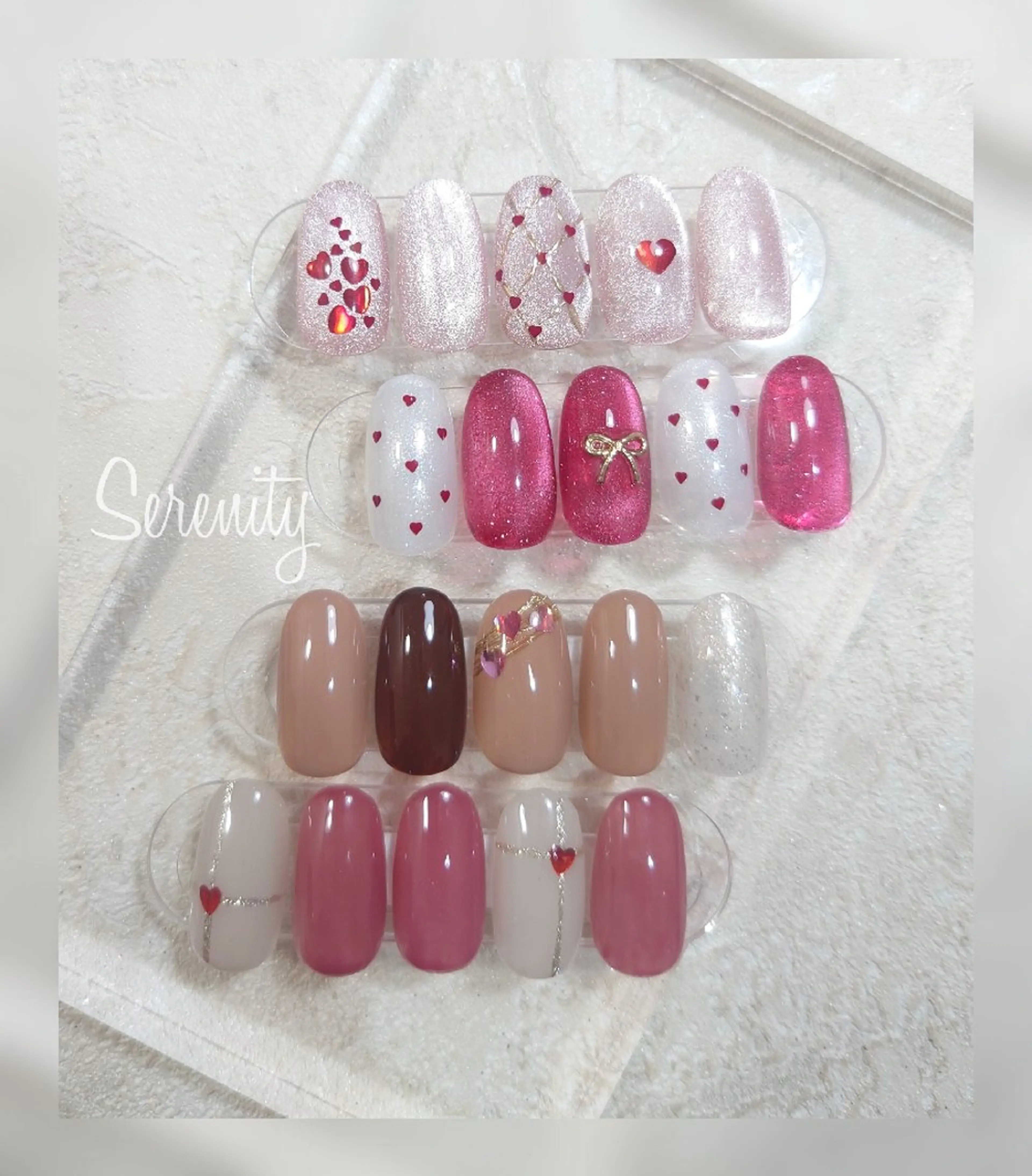 ネイル ハート バレンタイン nail  serenityのネイルデザイン