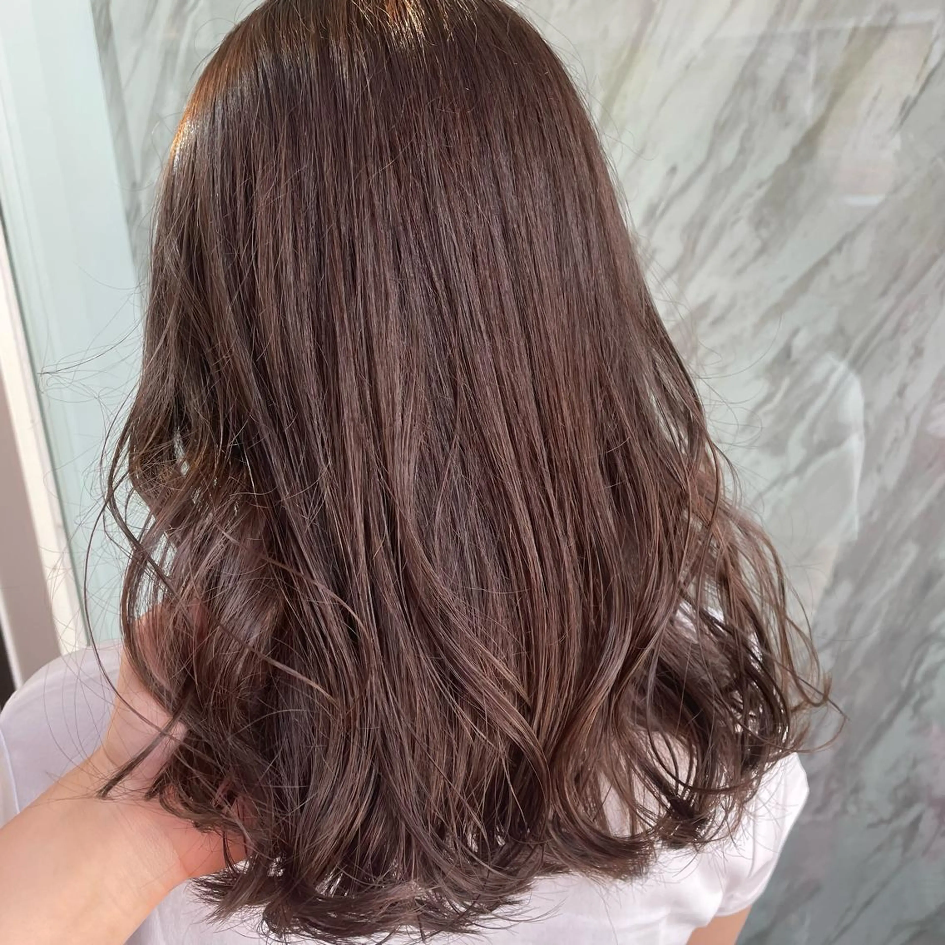 セミロング カラー k-two corso所属・パーマモデル募集🌈 森脇帆南のヘアスタイル