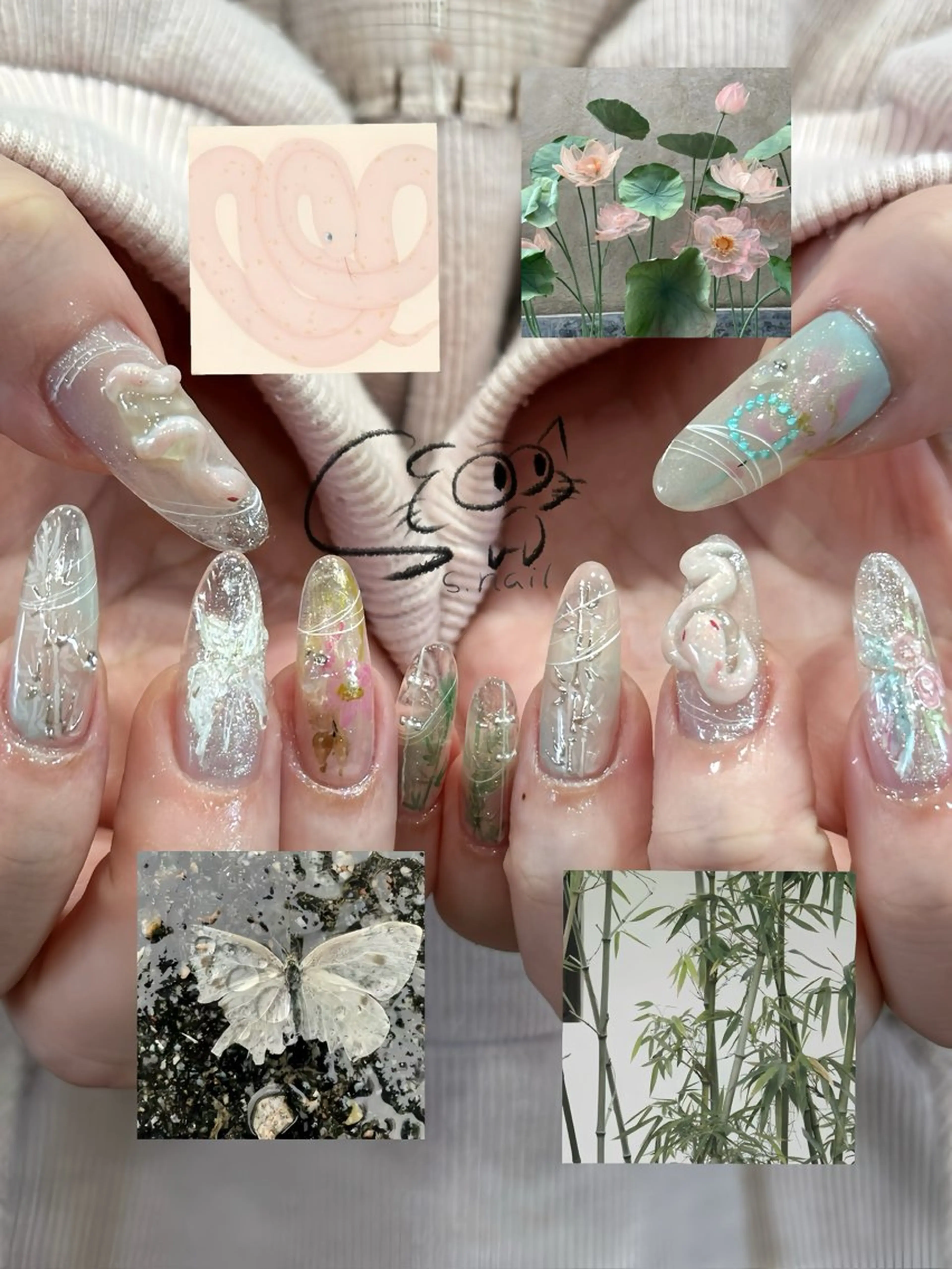 ネイル アートネイル チークネイル フレンチネイル グラデーション マグネットネイル S.nail _のネイルデザイン