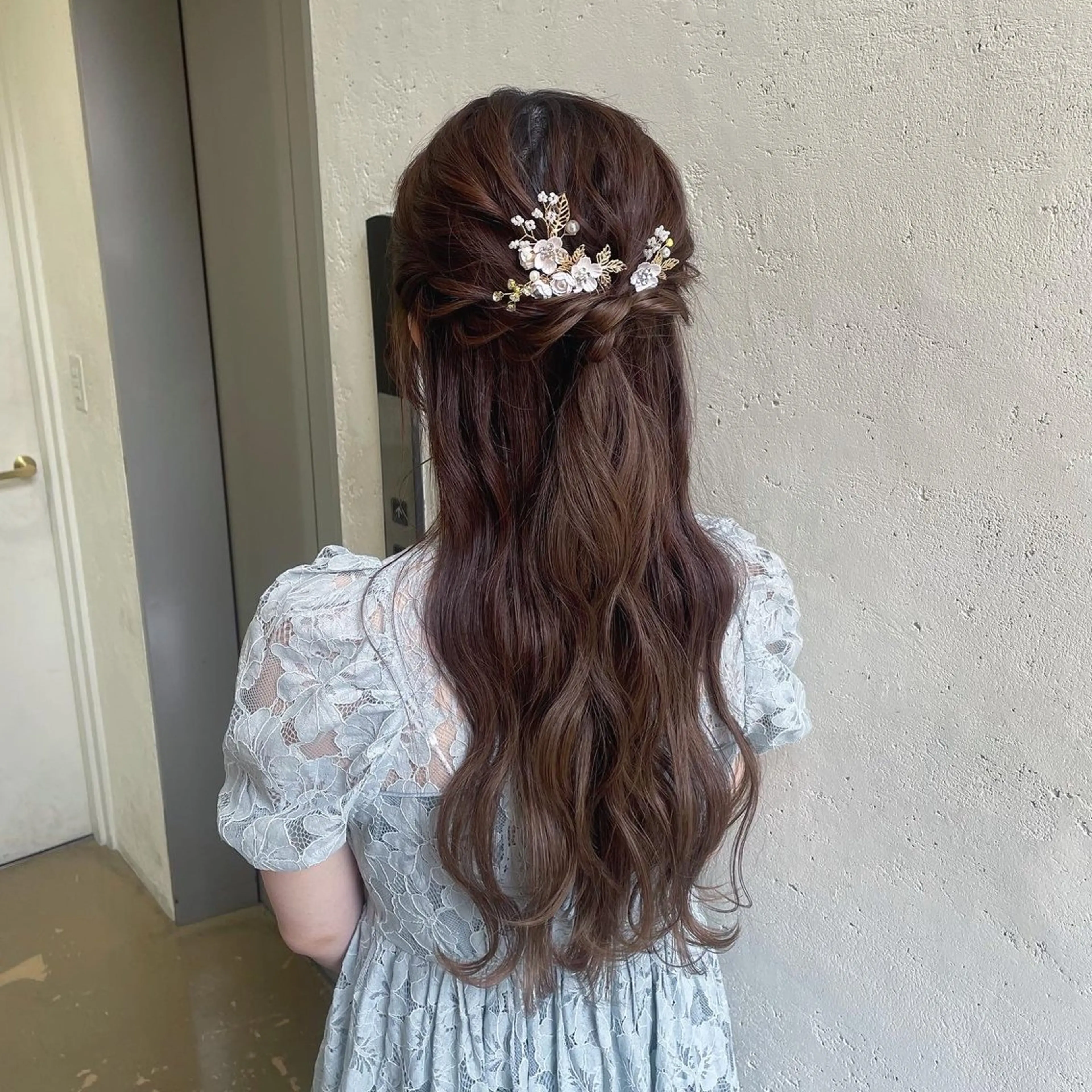 ヘアアレンジ ハーフアップ ヘアセット 縮毛矯正ヘアアレンジ 🌸三輪知優🌸のヘアスタイル