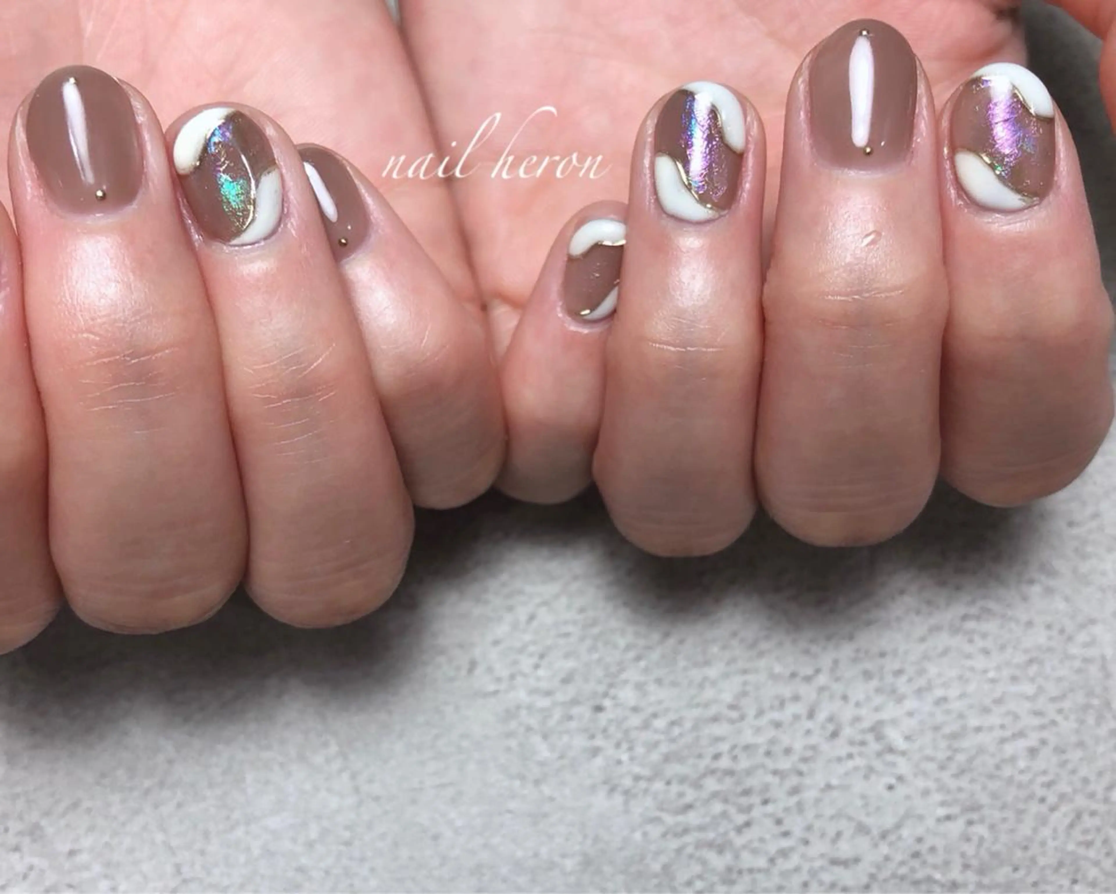 ネイル ニュアンスネイル ハンドネイル saki_ nail heronのネイルデザイン