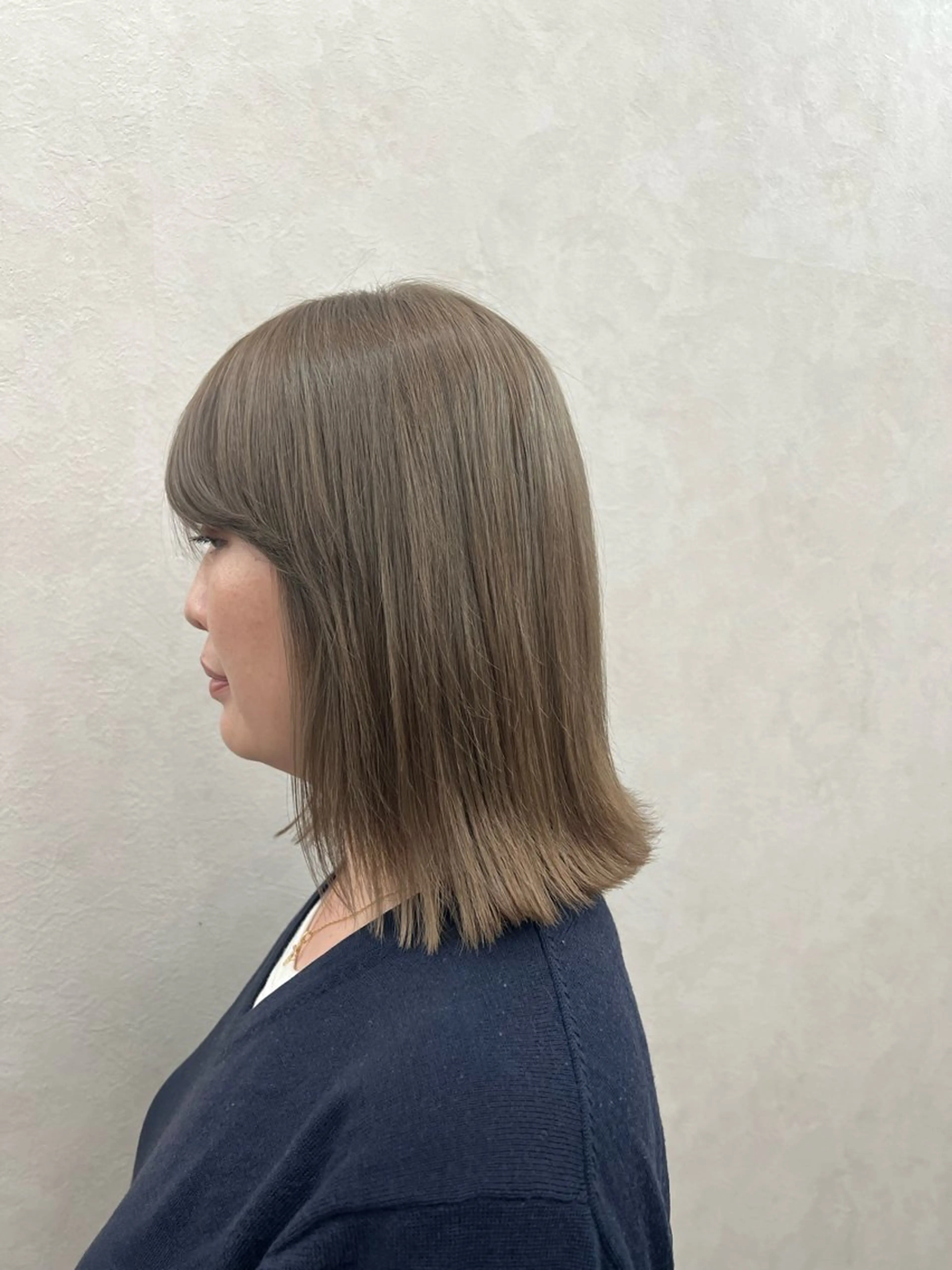 ミディアム カラー ベージュカラー ヘーゼル オリーブベージュ カット ヘアカラー トリートメント 艶ボブ🤎ボブパーマ 透明感カラー\メンズのヘアスタイル