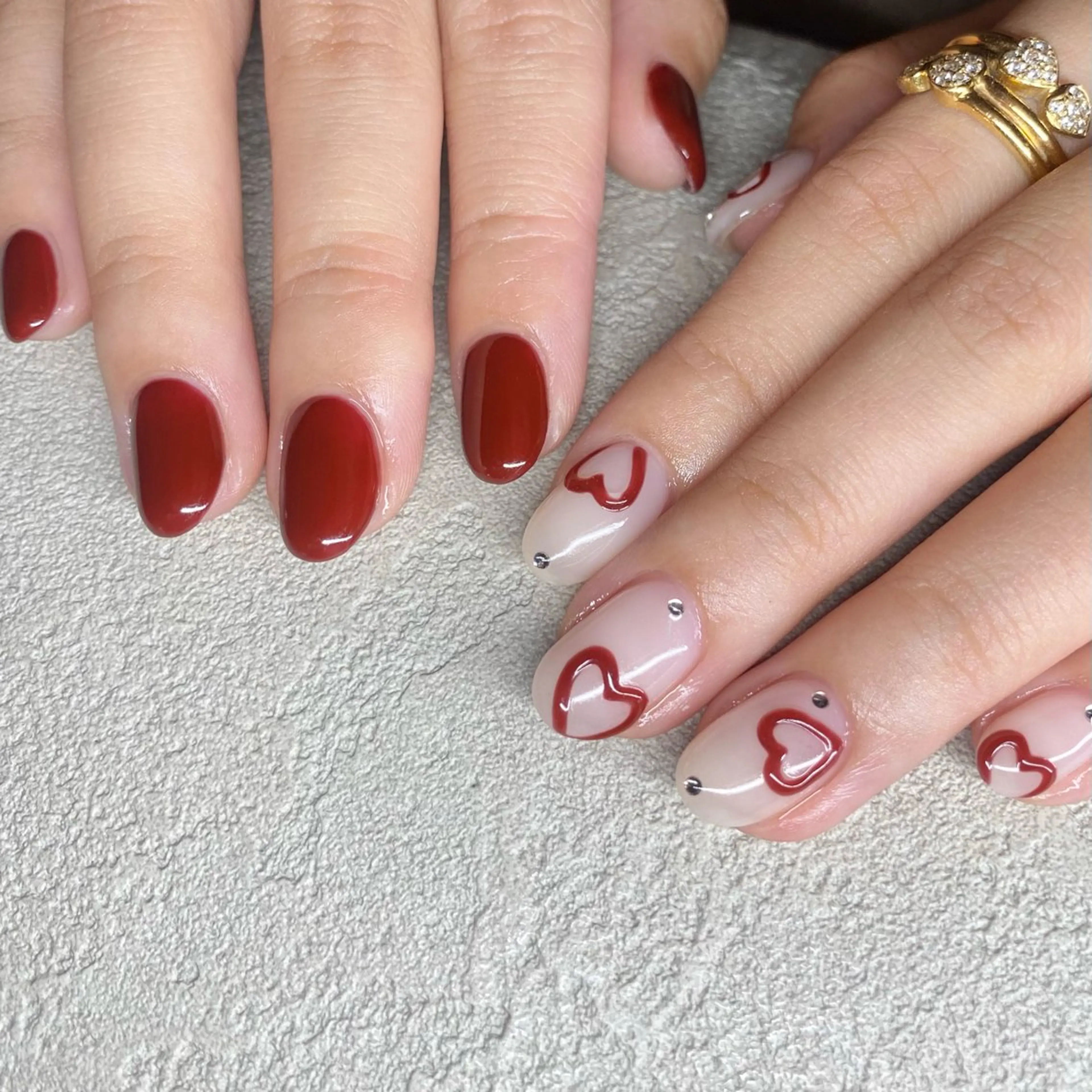 ネイル アートネイル ニュアンスネイル 冬ネイル ハンドネイル 山田 貴子のネイルデザイン