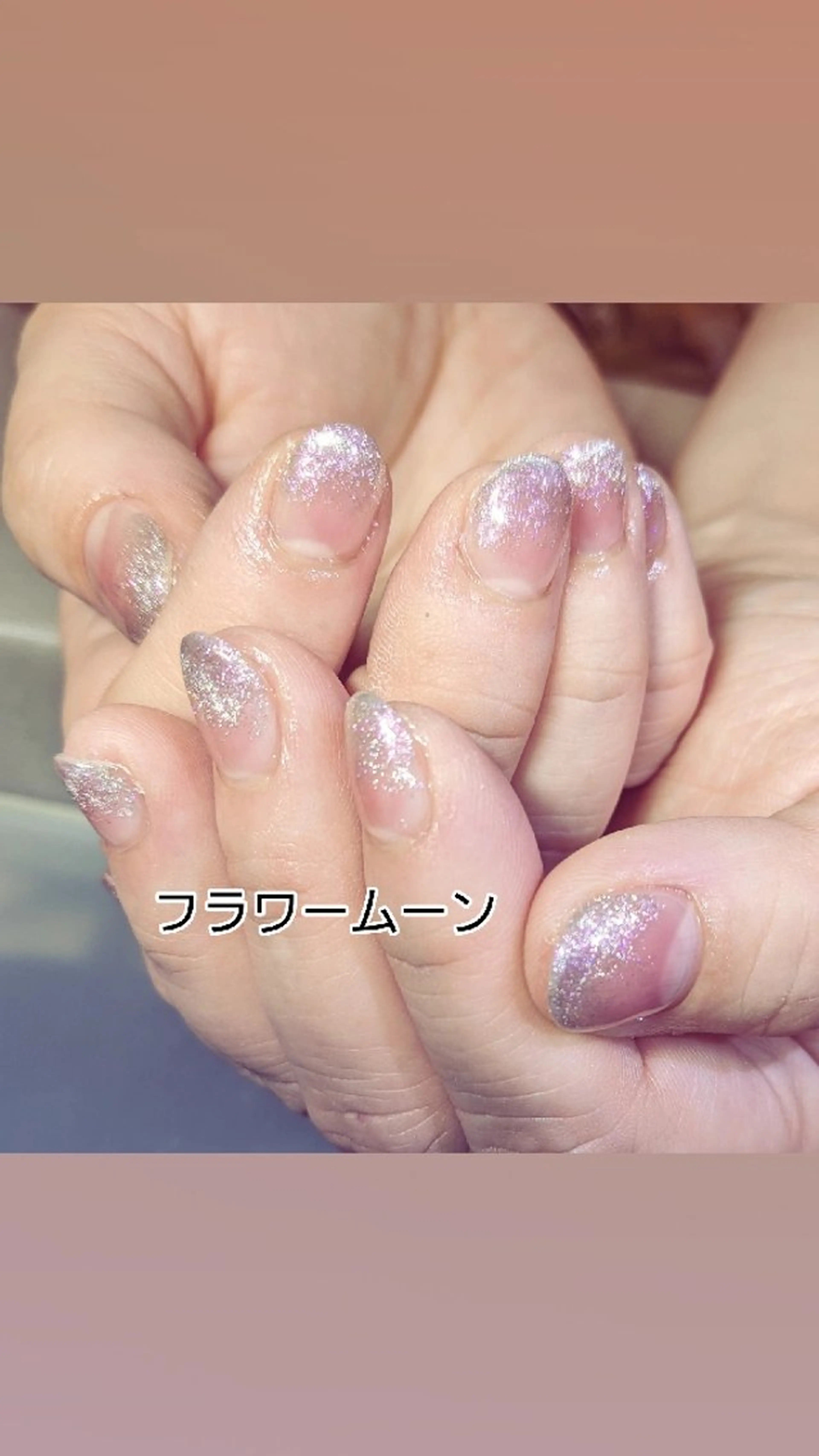 ネイル チークネイル マグネットネイル ハンドネイル ハンドケア フラワー ムーンのネイルデザイン