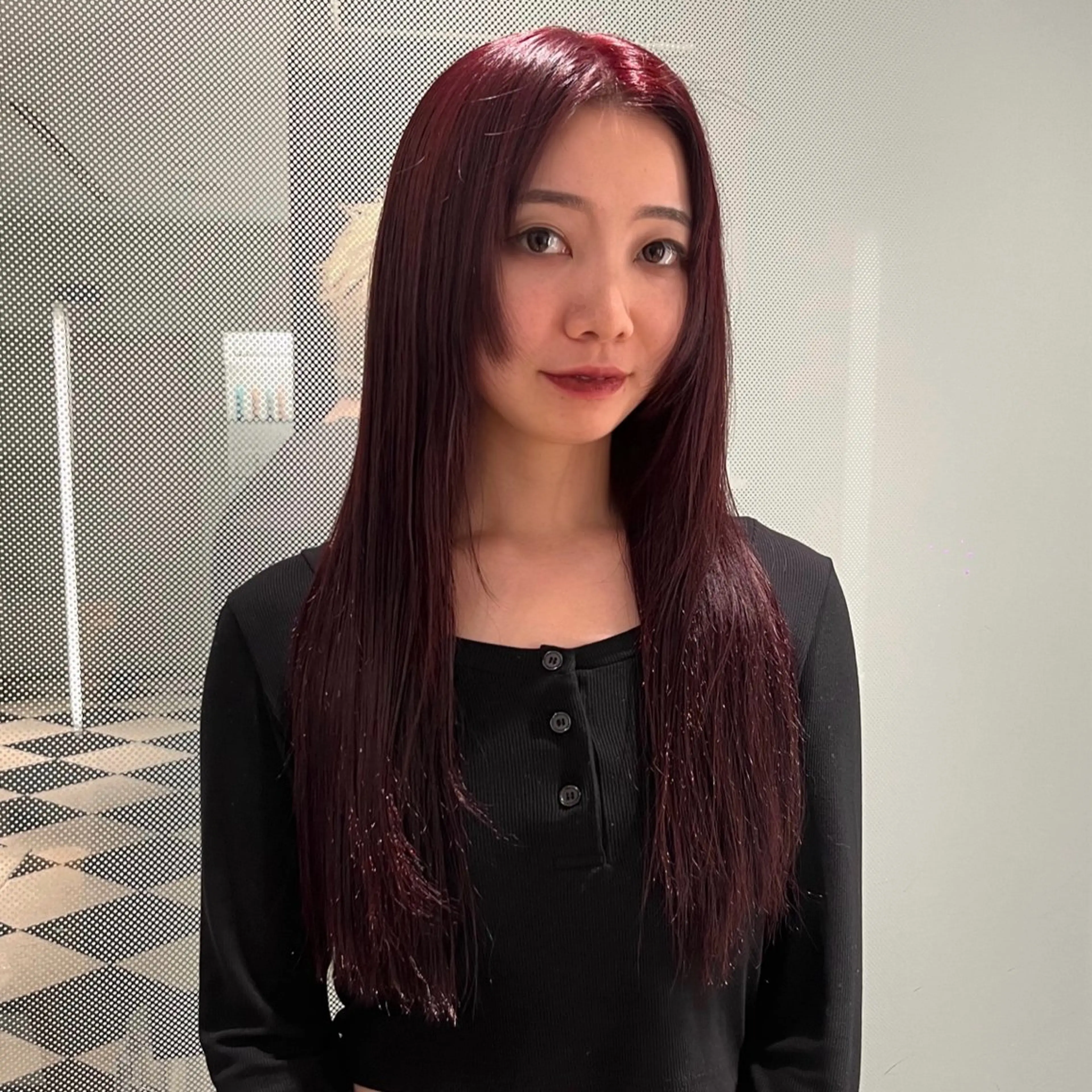 ロング カラー ダブルカラー anna 韓国レイヤ ー/ ハッシュカットのヘアスタイル