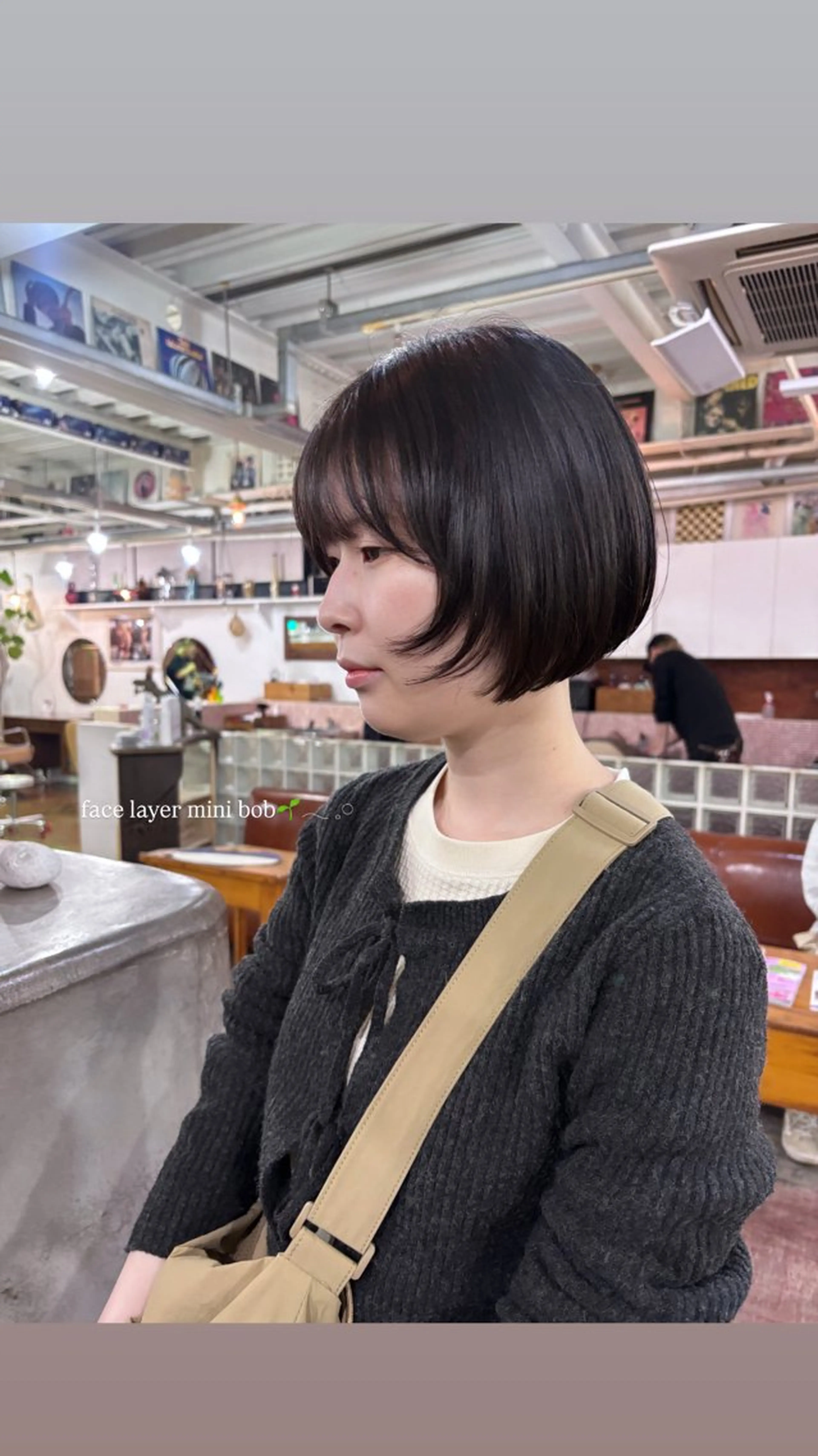 ショート ボブ 顔まわりレイヤー レイヤーカット カット なぎ🌿.∘[ボブ, ニュアンスカラー]のヘアスタイル