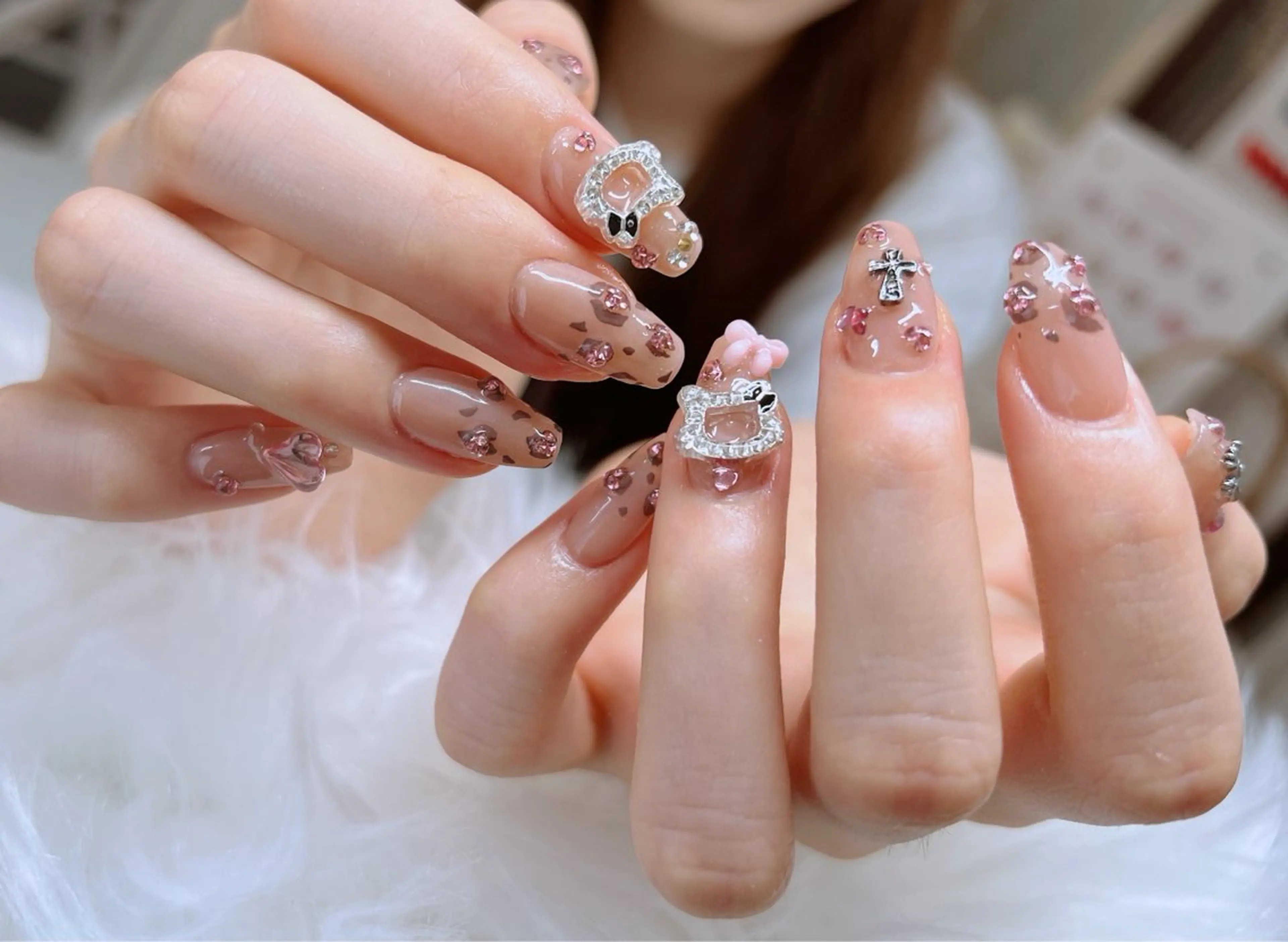 ネイル 長さ出し フットネイル フレンチネイル 韓国ネイル ロングネイル Lee _nailのネイルデザイン