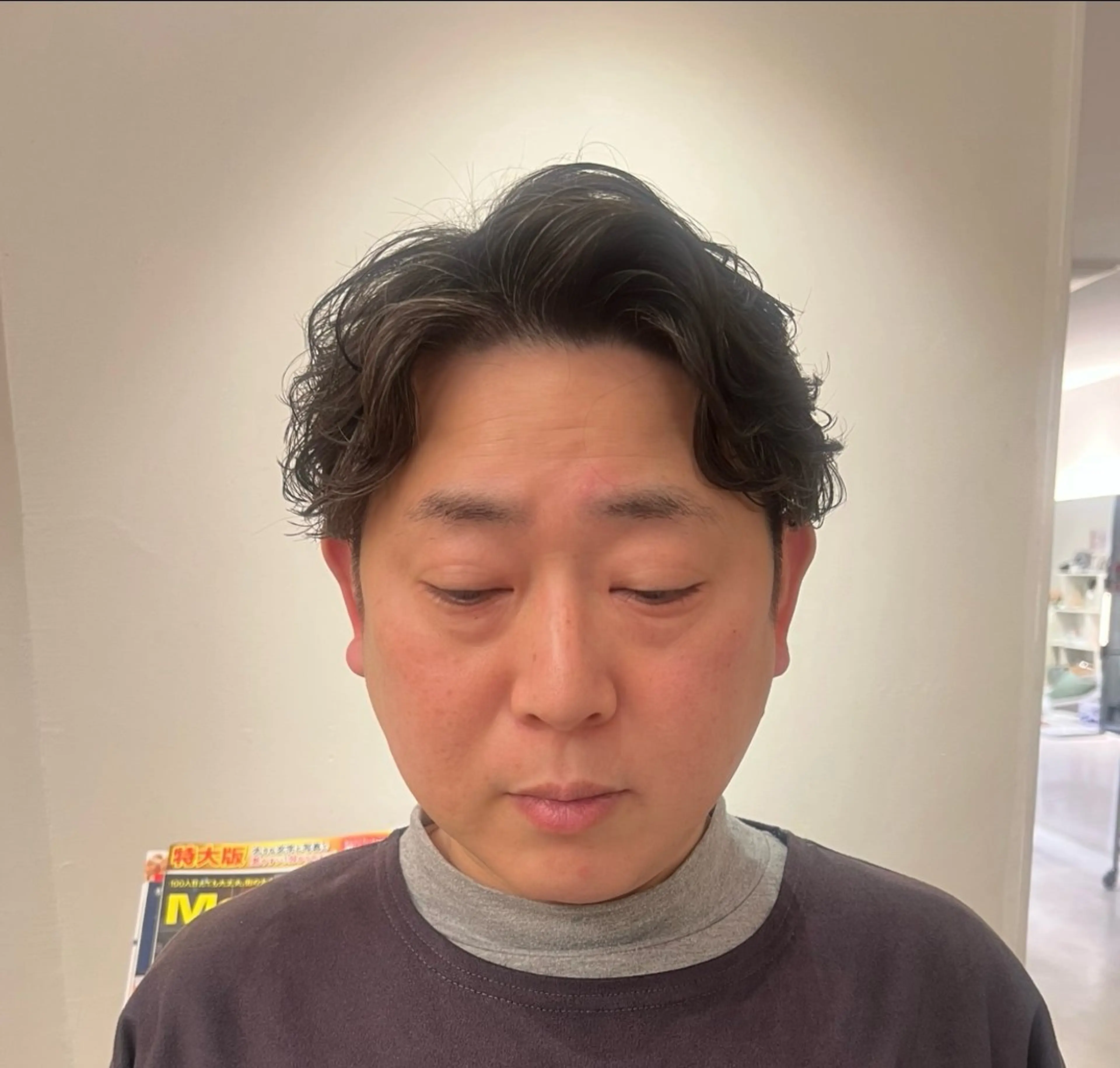 ショート パーマ メンズ メンズパーマ ニュアンスパーマ カット パーマ メンズパーマ 特化/京橋/栗野のヘアスタイル