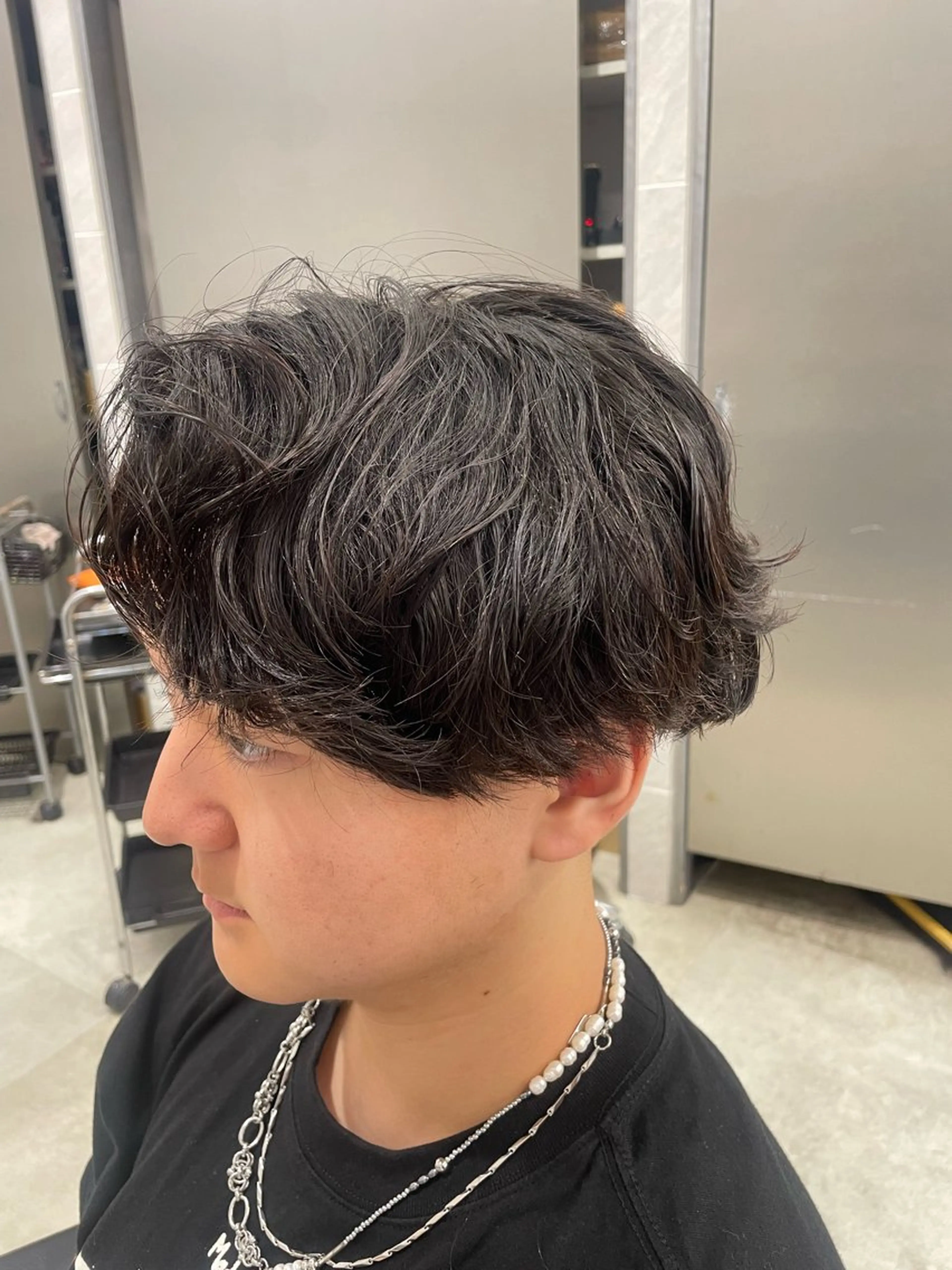 パーマ メンズ カルマパーマ メンズパーマ カット パーマ 透明感カラー✨艶髪 制作🌱山根あゆみのヘアスタイル