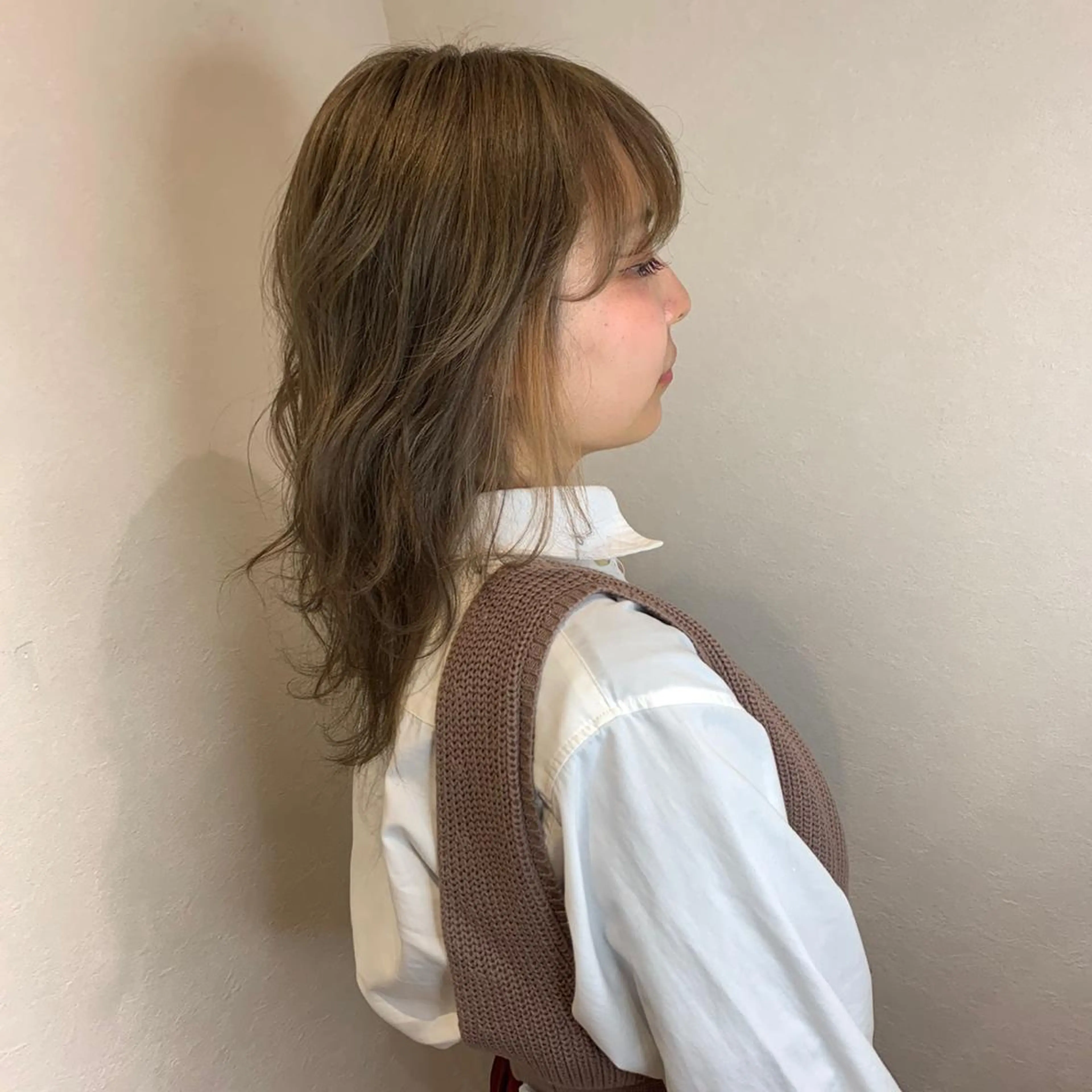 セミロング カラー ヘアアレンジ ヘアカラー トリートメント 【Sweep】おじま のぞみのヘアスタイル