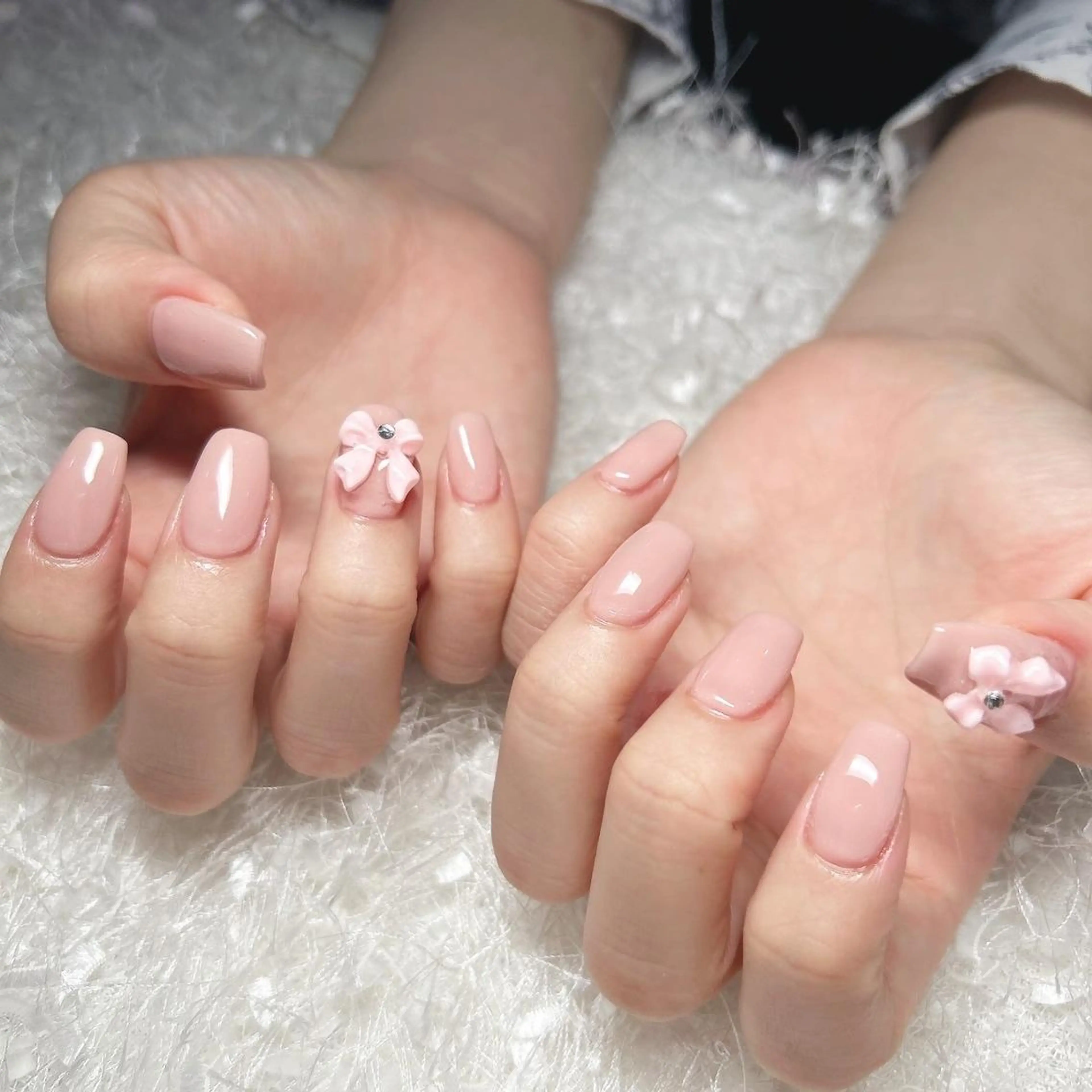 ネイル 長さ出し フレンチネイル ジェルネイル グラデーション 韓国ネイル ハンドネイル Nail&eye Belire 新宿のネイルデザイン