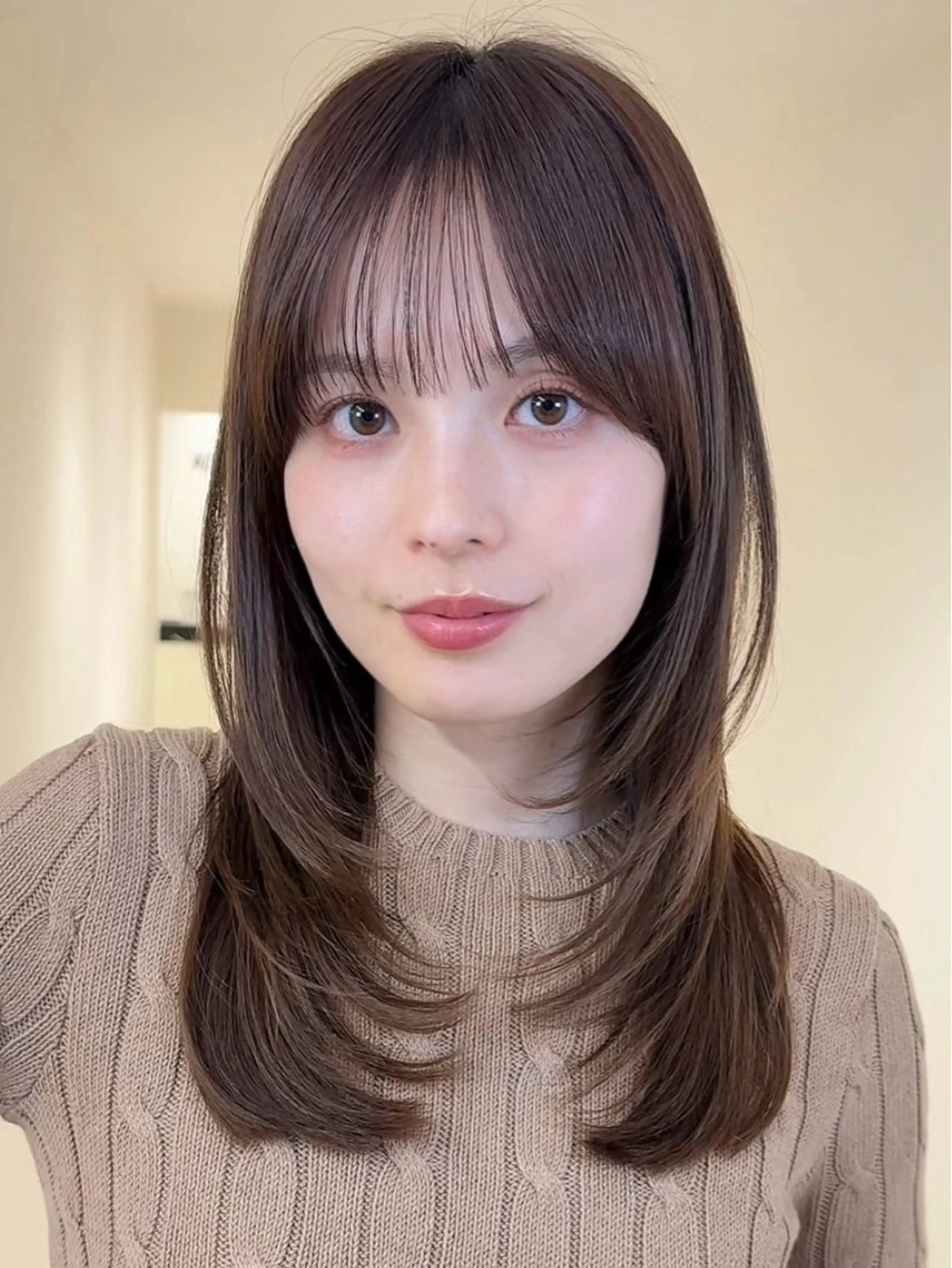 ミディアム カット ヘアカラー hiromu/ レイヤー/渋谷のヘアスタイル