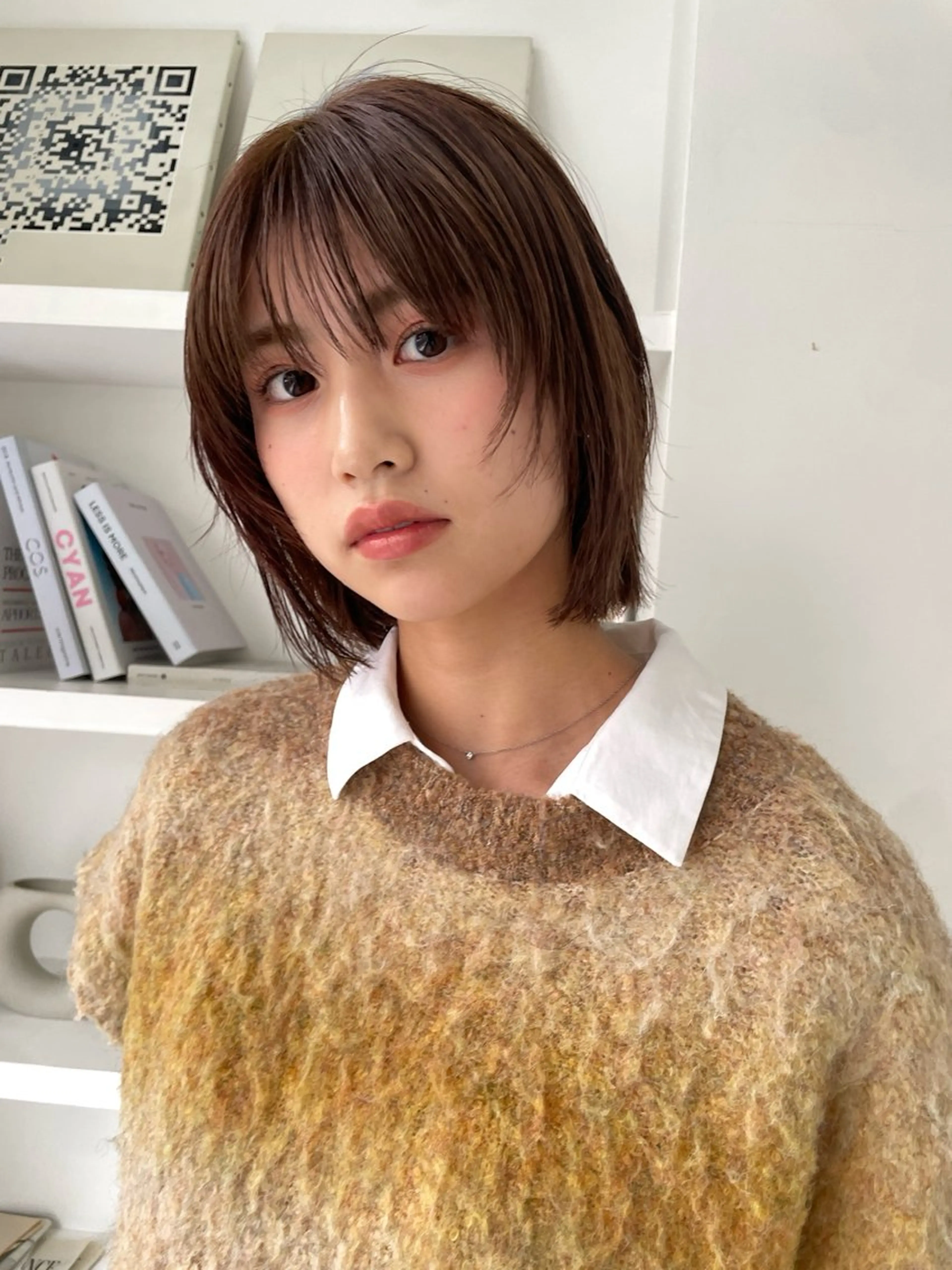 ミディアム カラー ボブレイヤー ボブ レイヤーカット レイヤー／似合わせ TAKUYAのヘアスタイル