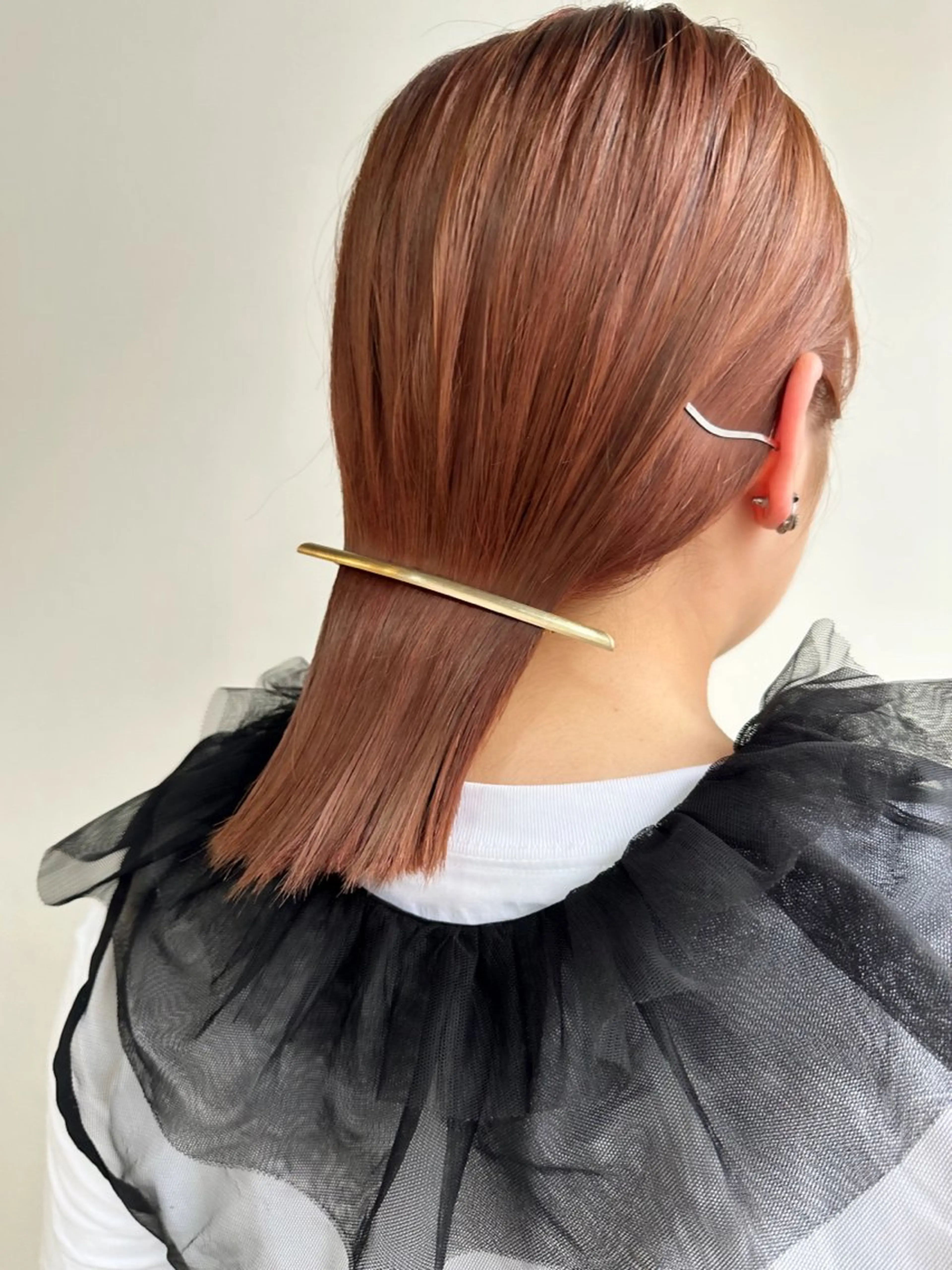 カラー オレンジ オレンジピンク ピンクカラー ヘアカラー Sherry/R 三川町　木村祐里奈のヘアスタイル