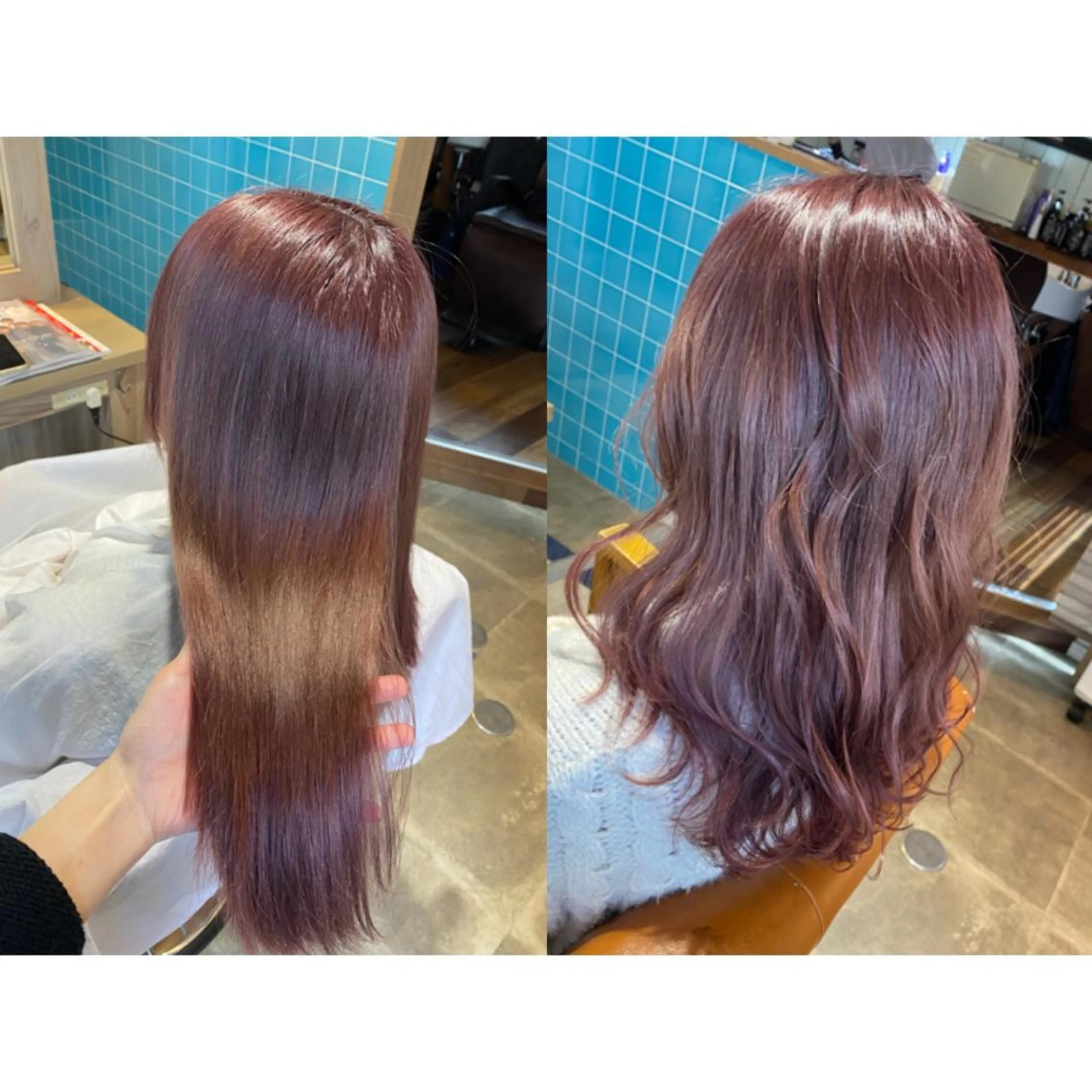 カラー ベージュカラー ブリーチ ピンクカラー ピンクベージュ カット トリートメント 🐻結んで可愛い hair EMI🐻のヘアスタイル