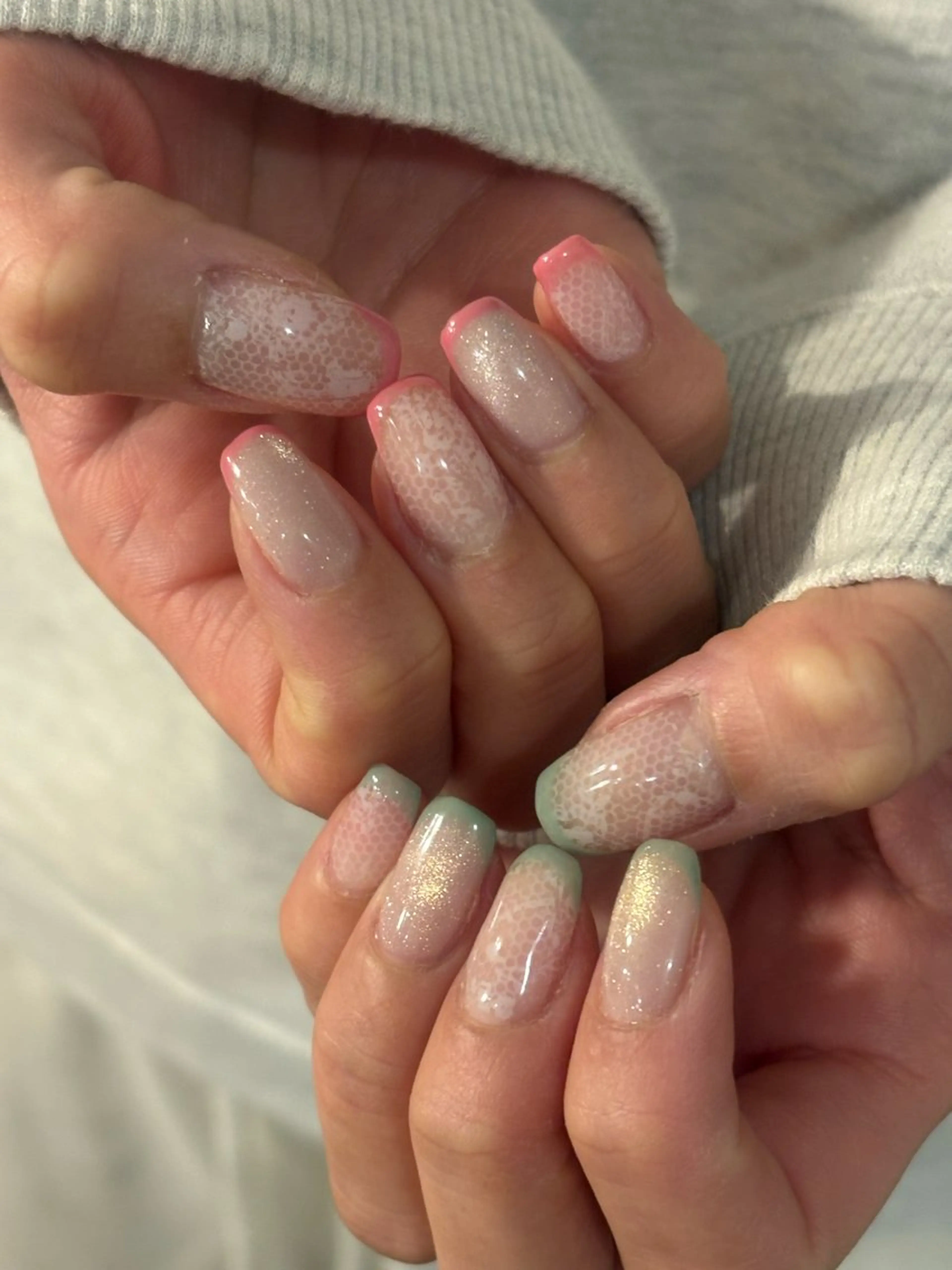 ネイル レース 春ネイル ハンドネイル Nail  salon Ten%所属・ネイルサロン Ꭲen%  Yuiのネイルデザイン