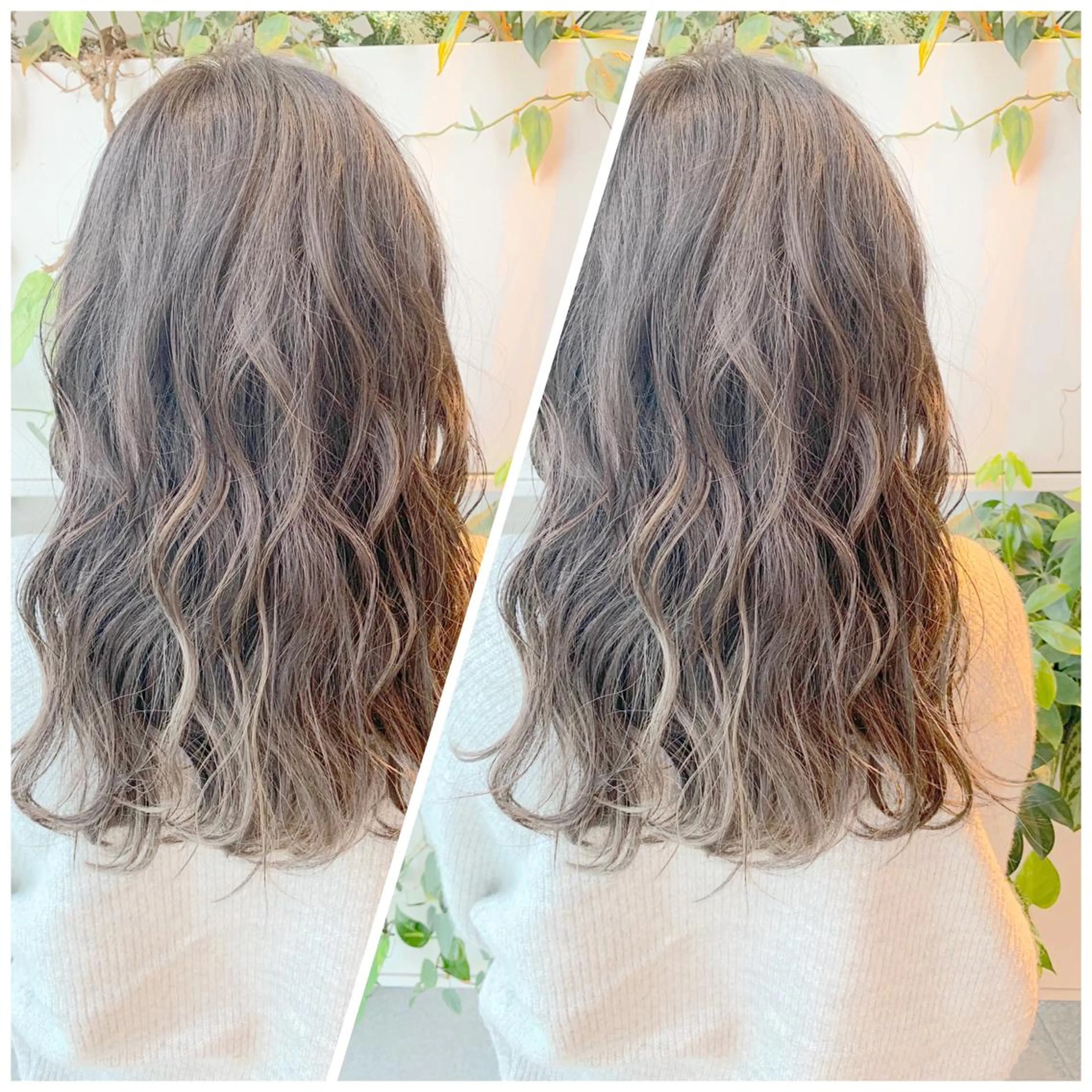 セミロング ハイライト ヘアカラー 東北No.1完全個室 💐梶谷社長のヘアスタイル