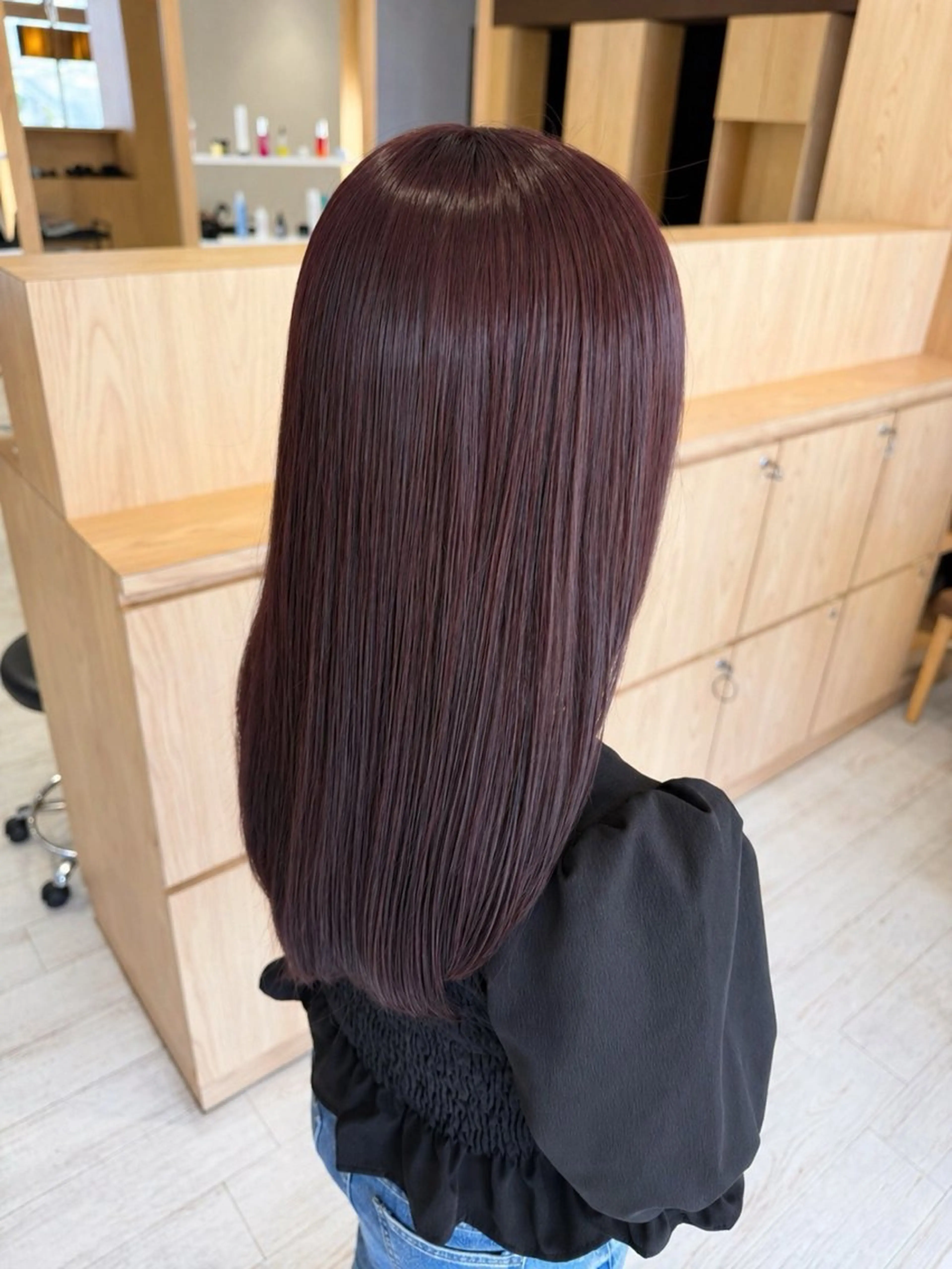 ロング カット ヘアカラー トリートメント 森浦 莉乃のヘアスタイル