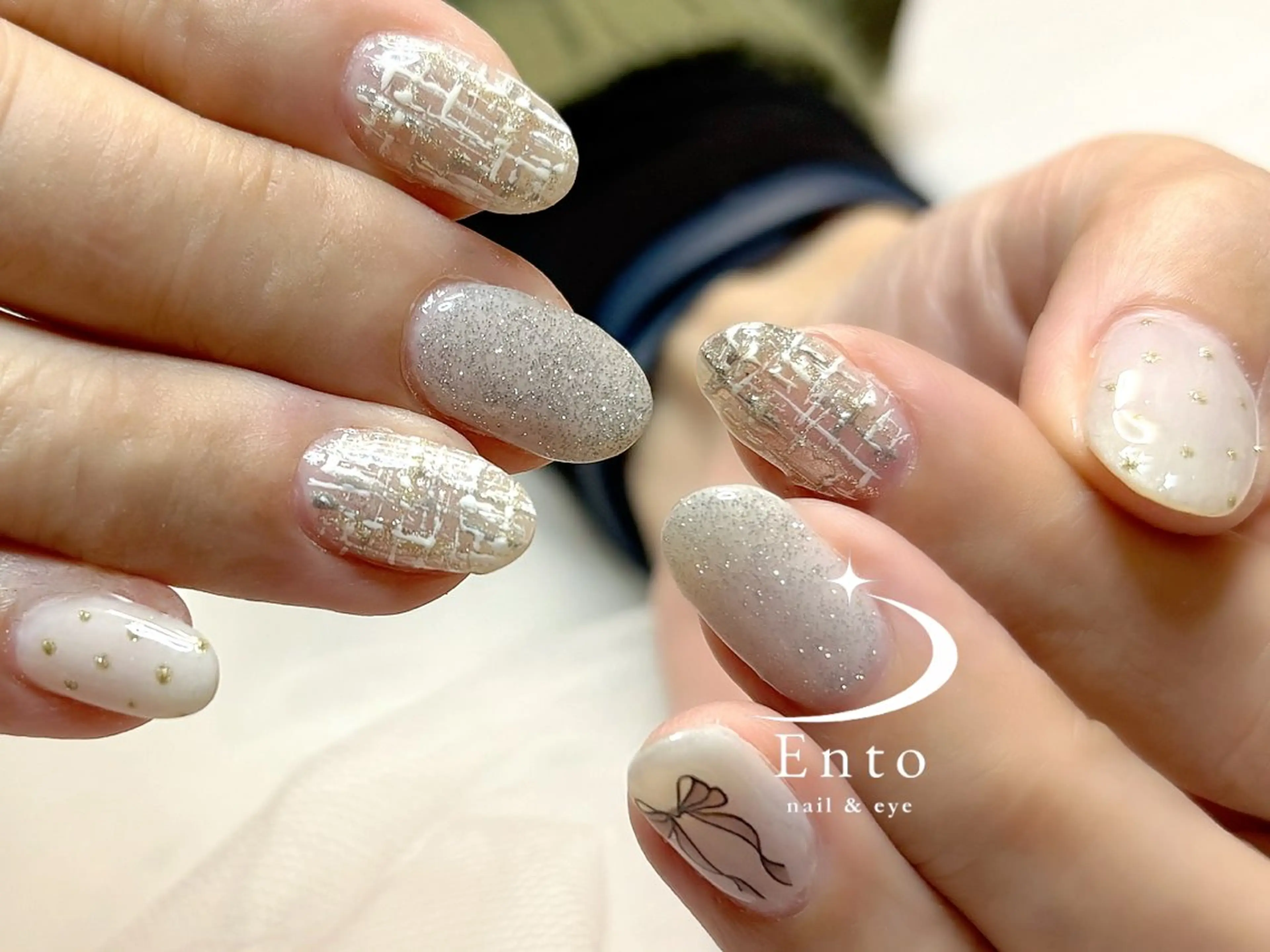ネイル フラッシュネイル マグネットネイル 持ち込み 冬ネイル Ento nail&eye所属・Ento nail&eyeのマツエク・マツパデザイン