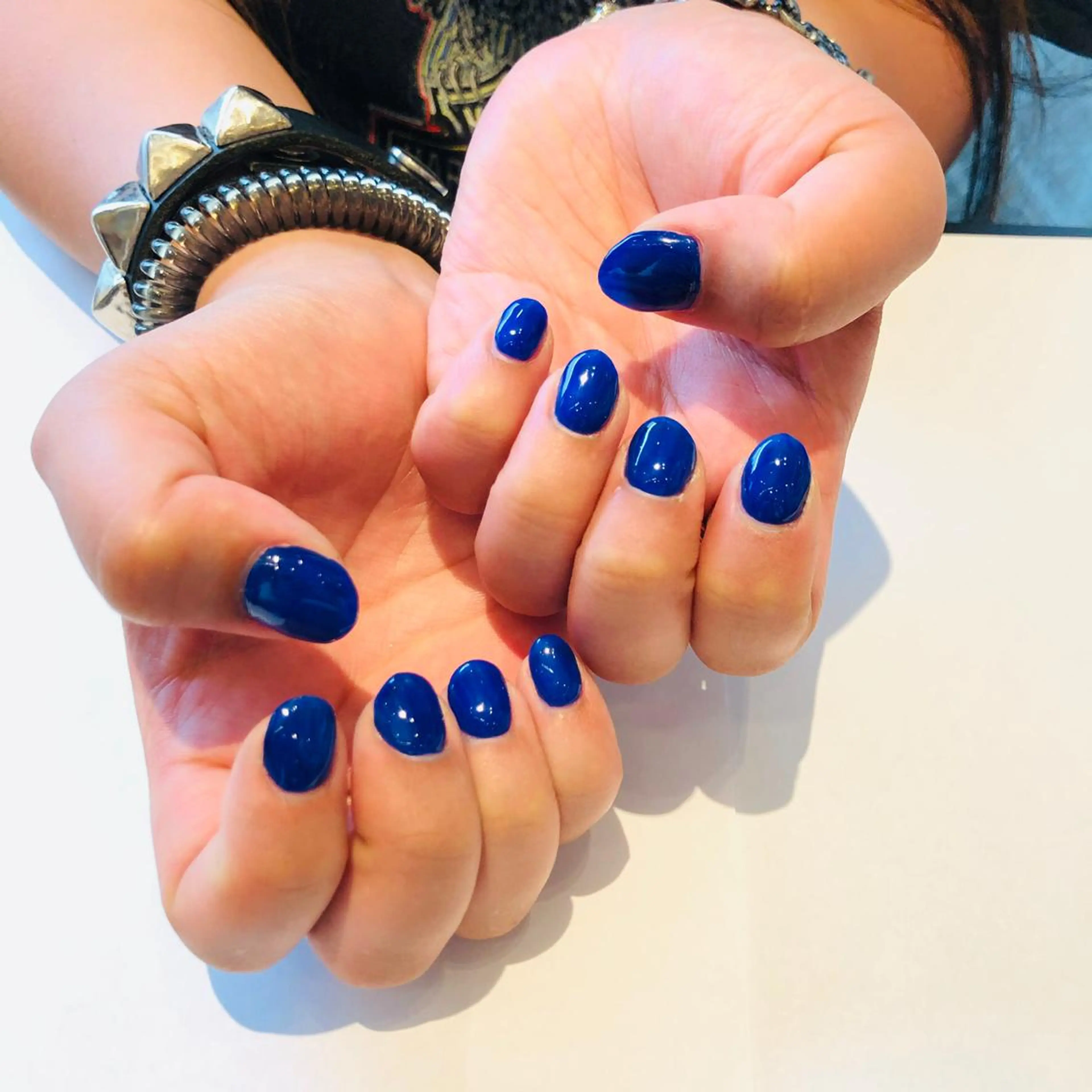 ネイル ブルー 大阪福島韓国束感まつ げ Sayaka🤍のマツエク・マツパデザイン