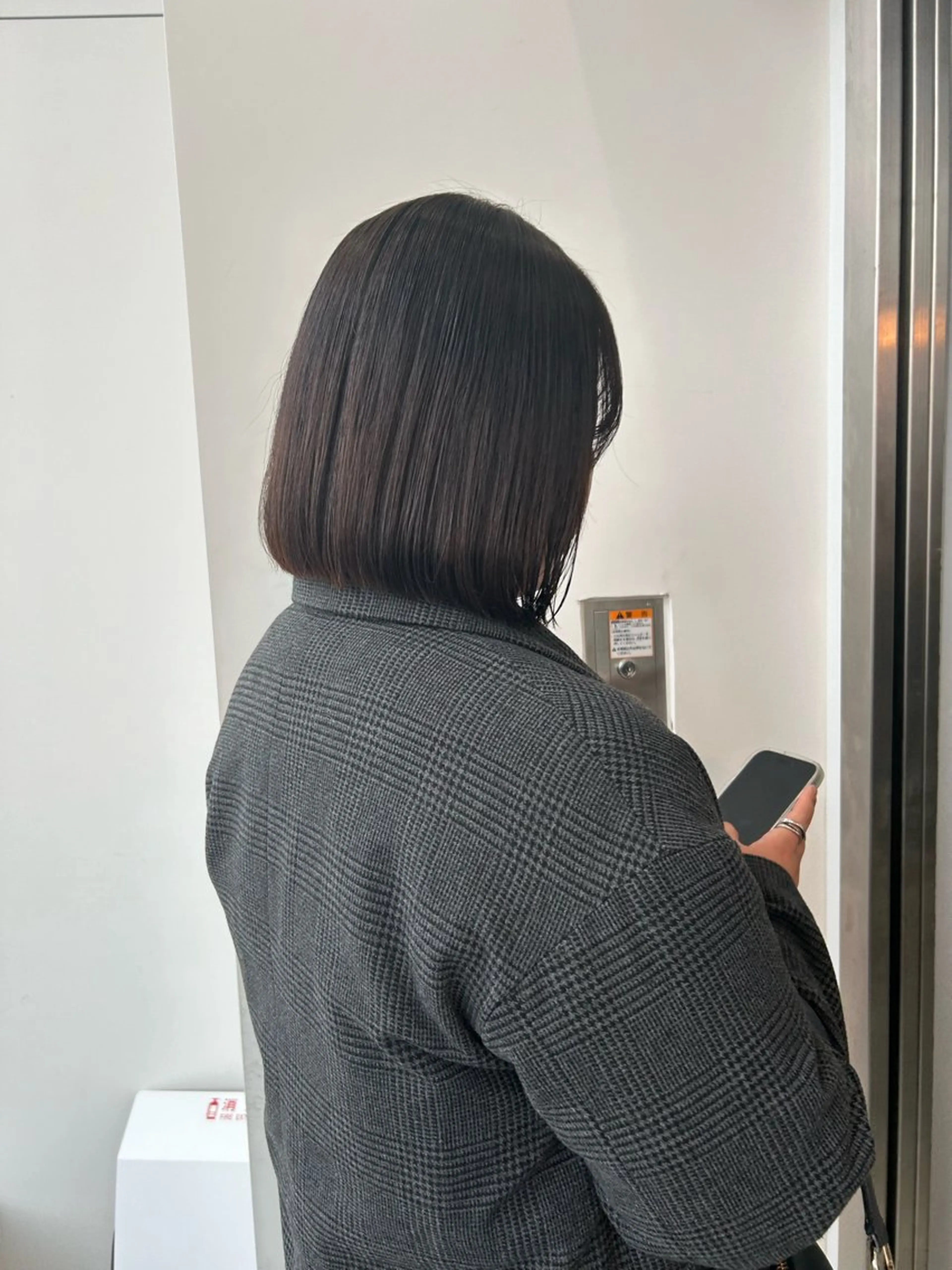 ミディアム 切りっぱなしボブ ボブ 似合わせカット 外ハネヘア カット トリートメント ボブ/くびれボブ/ 髪質改善/Ru-kaのヘアスタイル