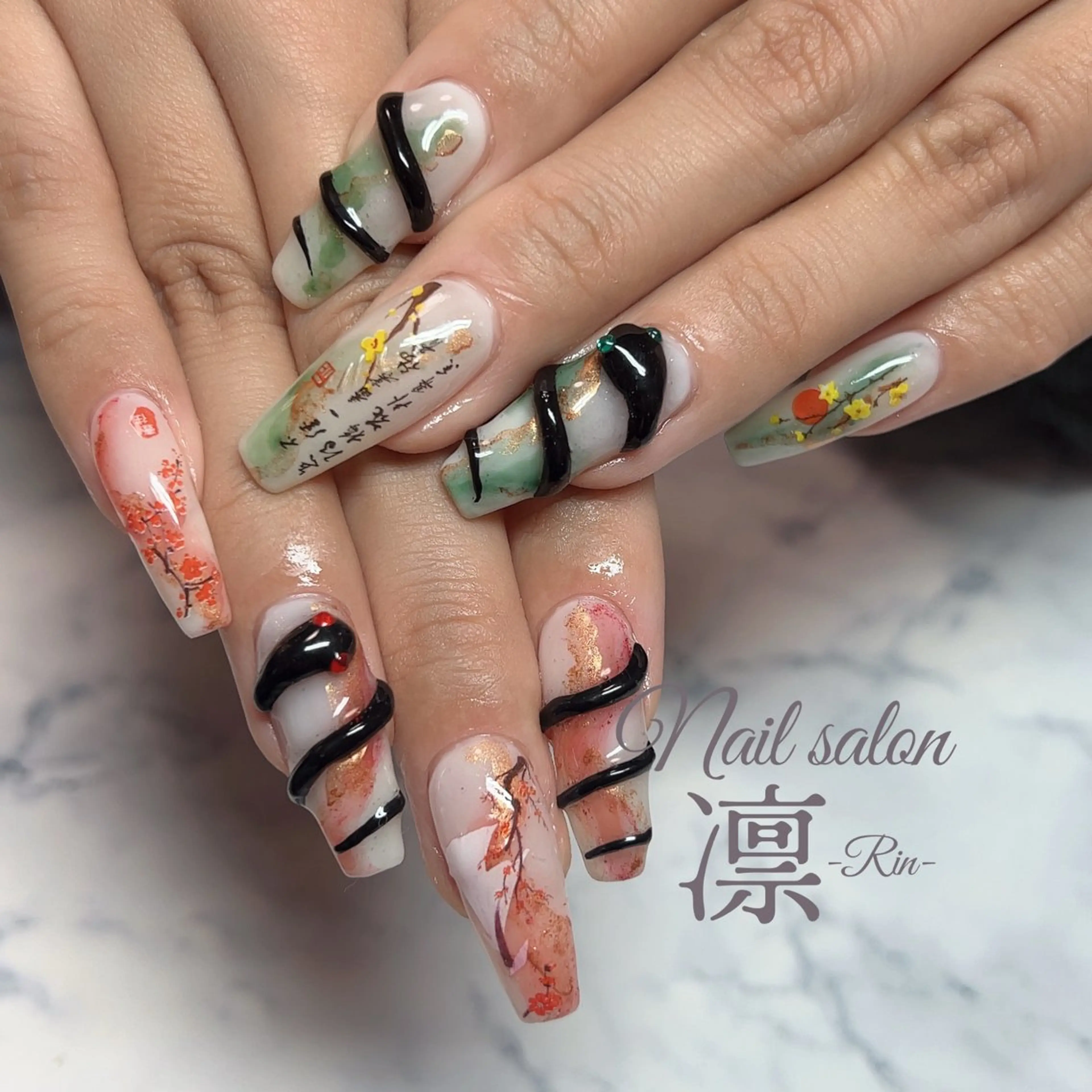 ネイル 持ち込み private salon凛のネイルデザイン