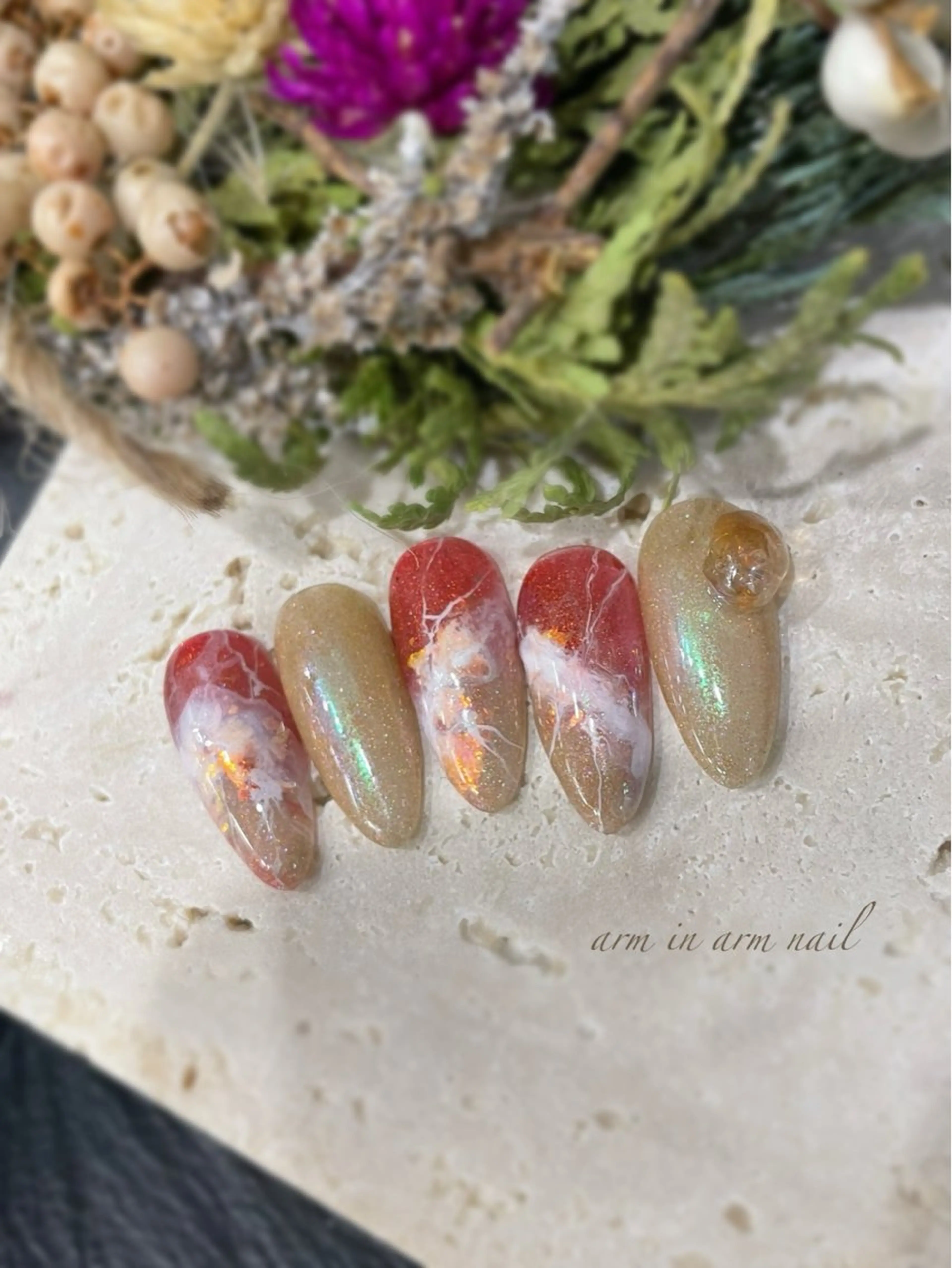 ネイル arm in arm ︎✿Yamamotoのマツエク・マツパデザイン