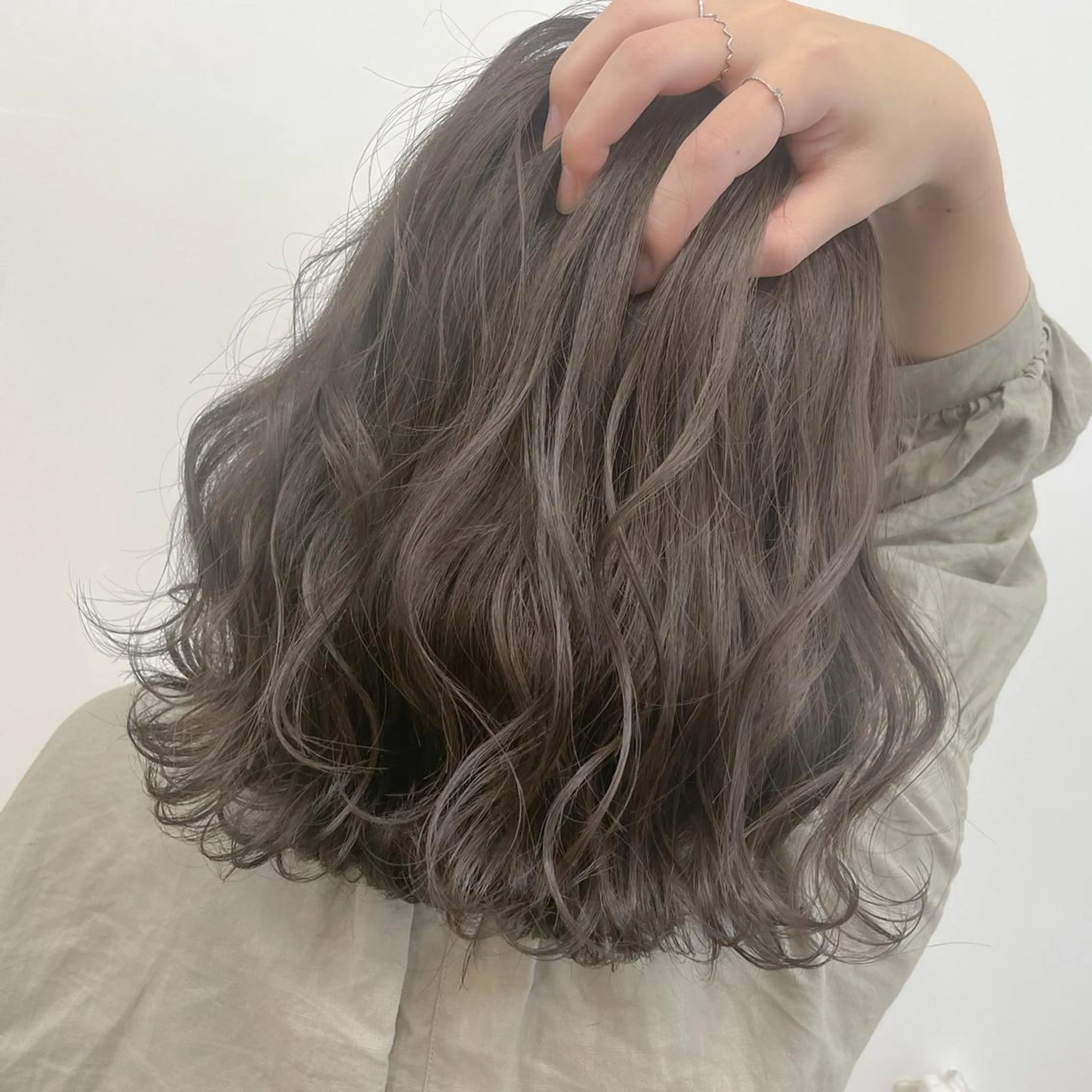 ミディアム カラー パーマ ba-boo 熊本のヘアスタイル