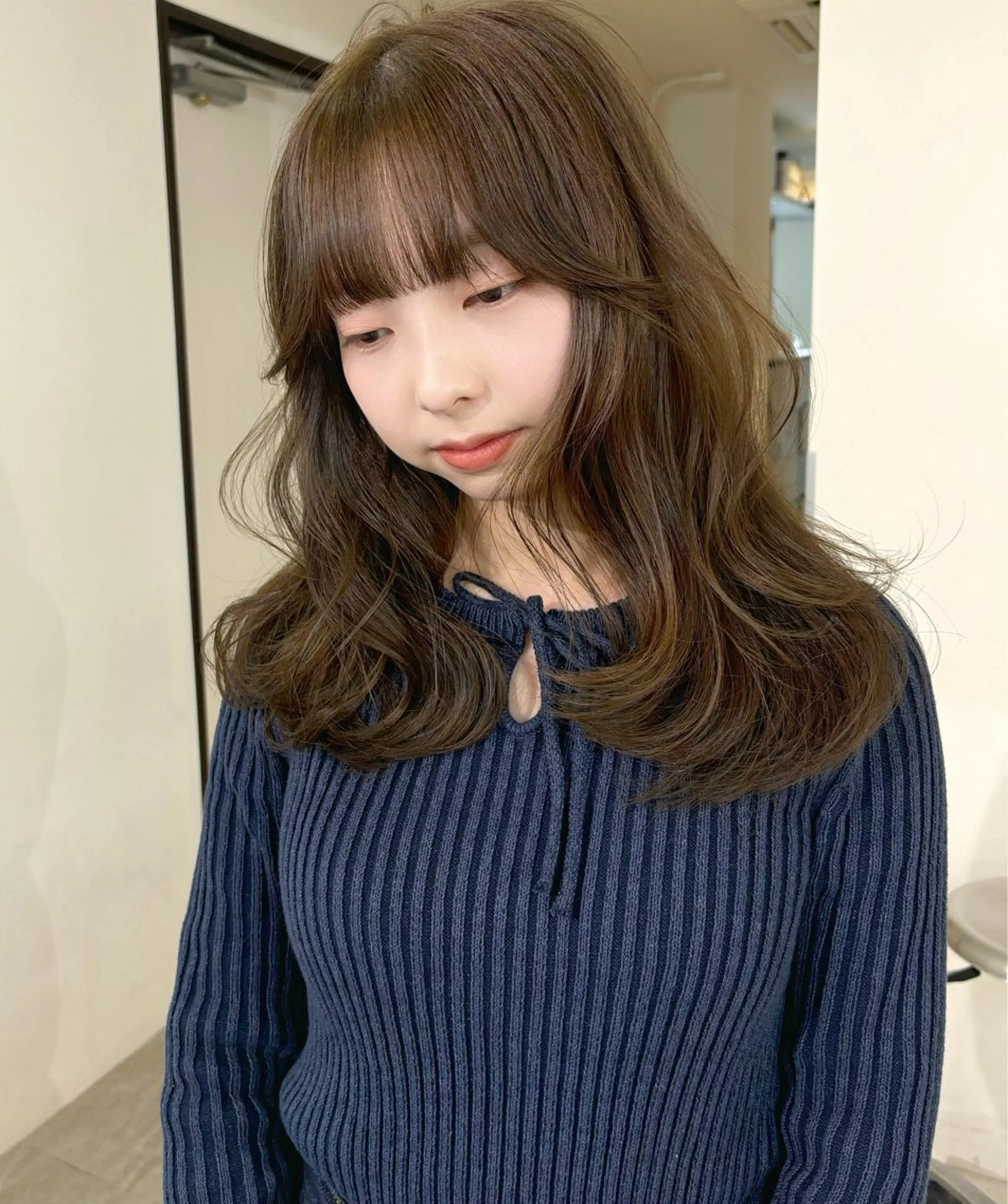 ロング カラー ベージュカラー ブリーチ 透明感カラー ダブルカラー ブリーチなしカラー カット ヘアカラー mizuki/ピンク ベージュ.レイヤーのヘアスタイル