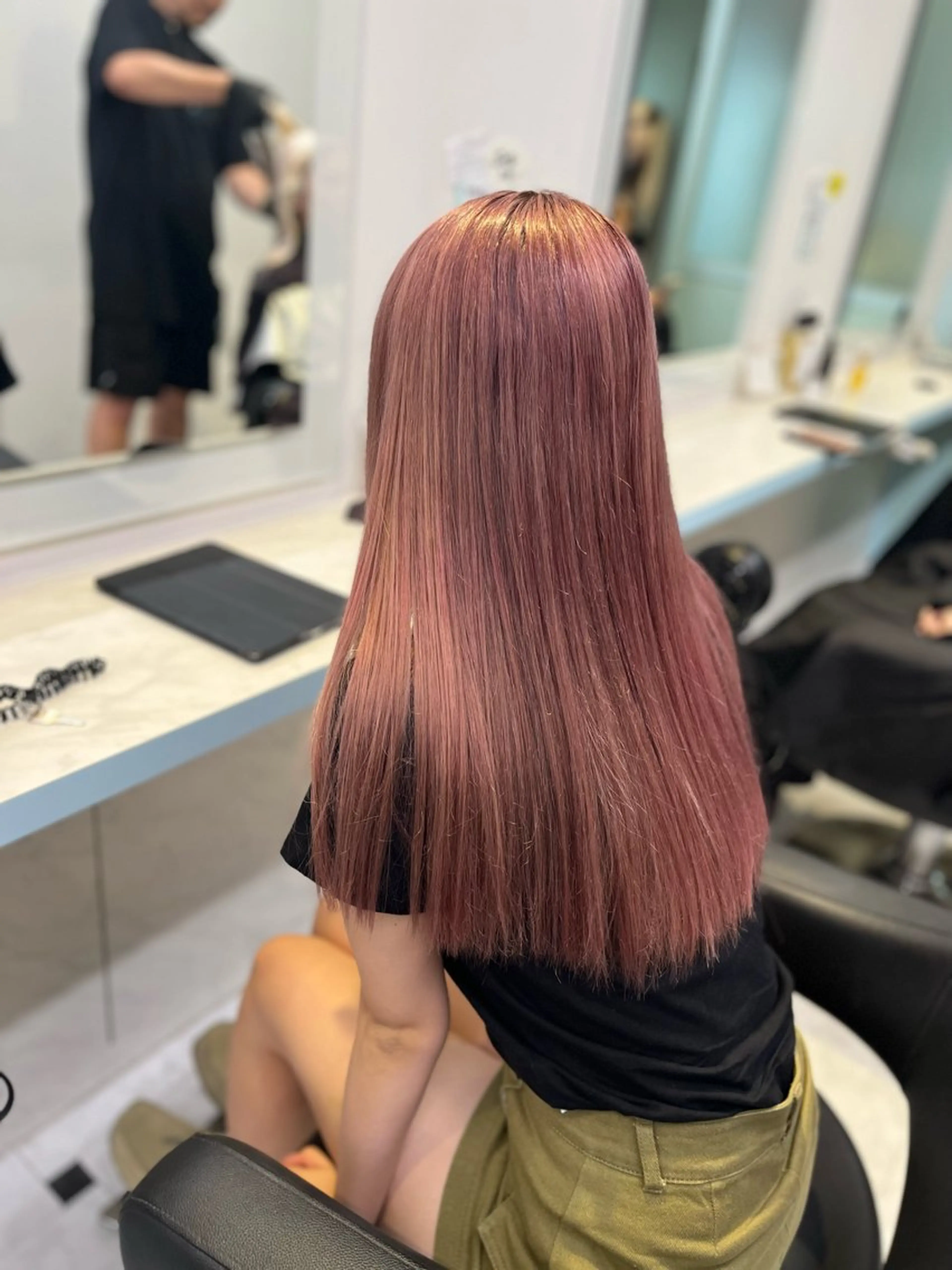 セミロング カラー ヘアアレンジ 愛されカラー🩷 はるなのヘアスタイル