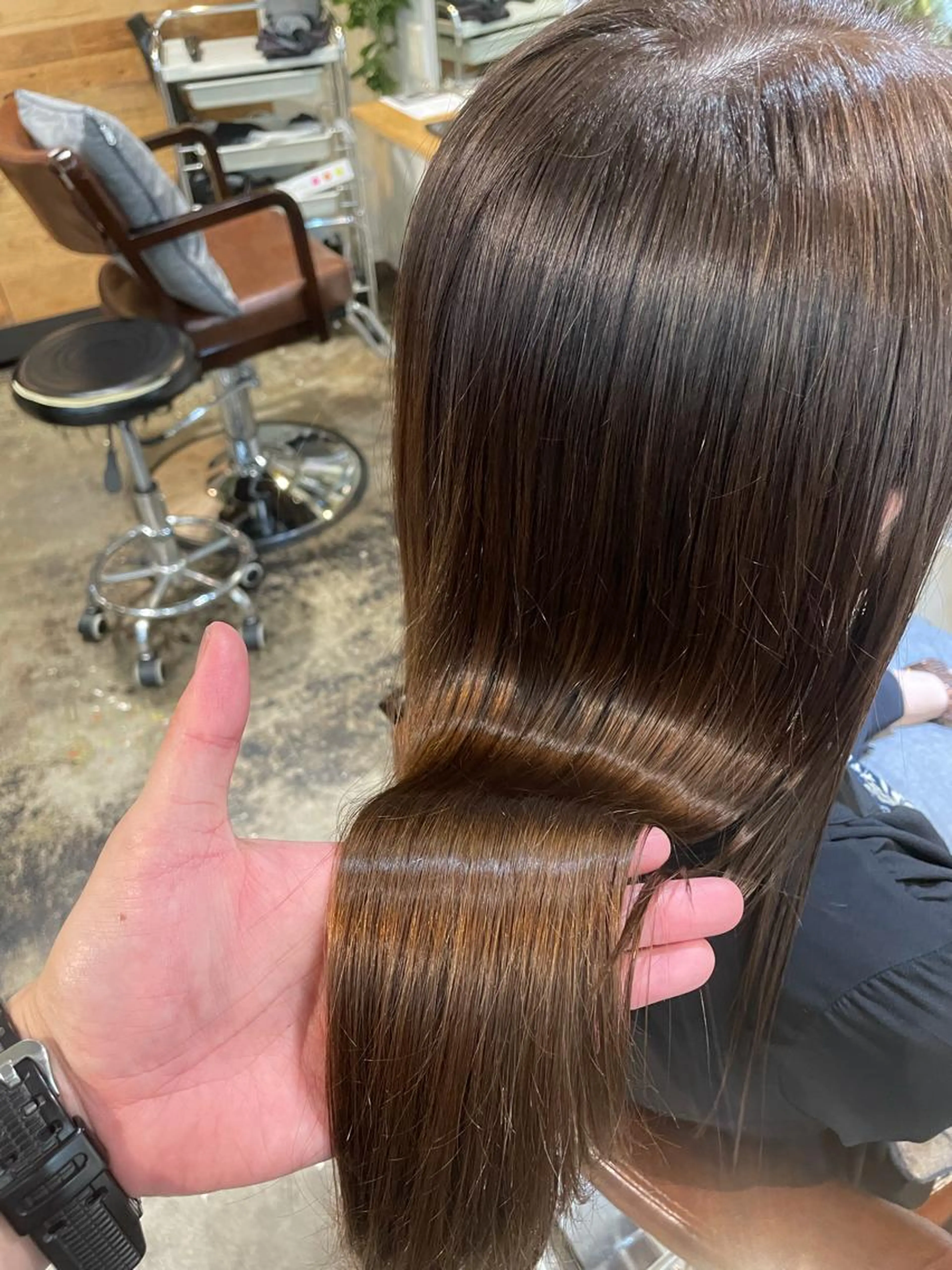 髪質改善ヘアエステ🌹最高級艶髪✨リンゴ幹細胞髪質改善トリートメント🍎最先端透明感カラー+トリートメントの写真