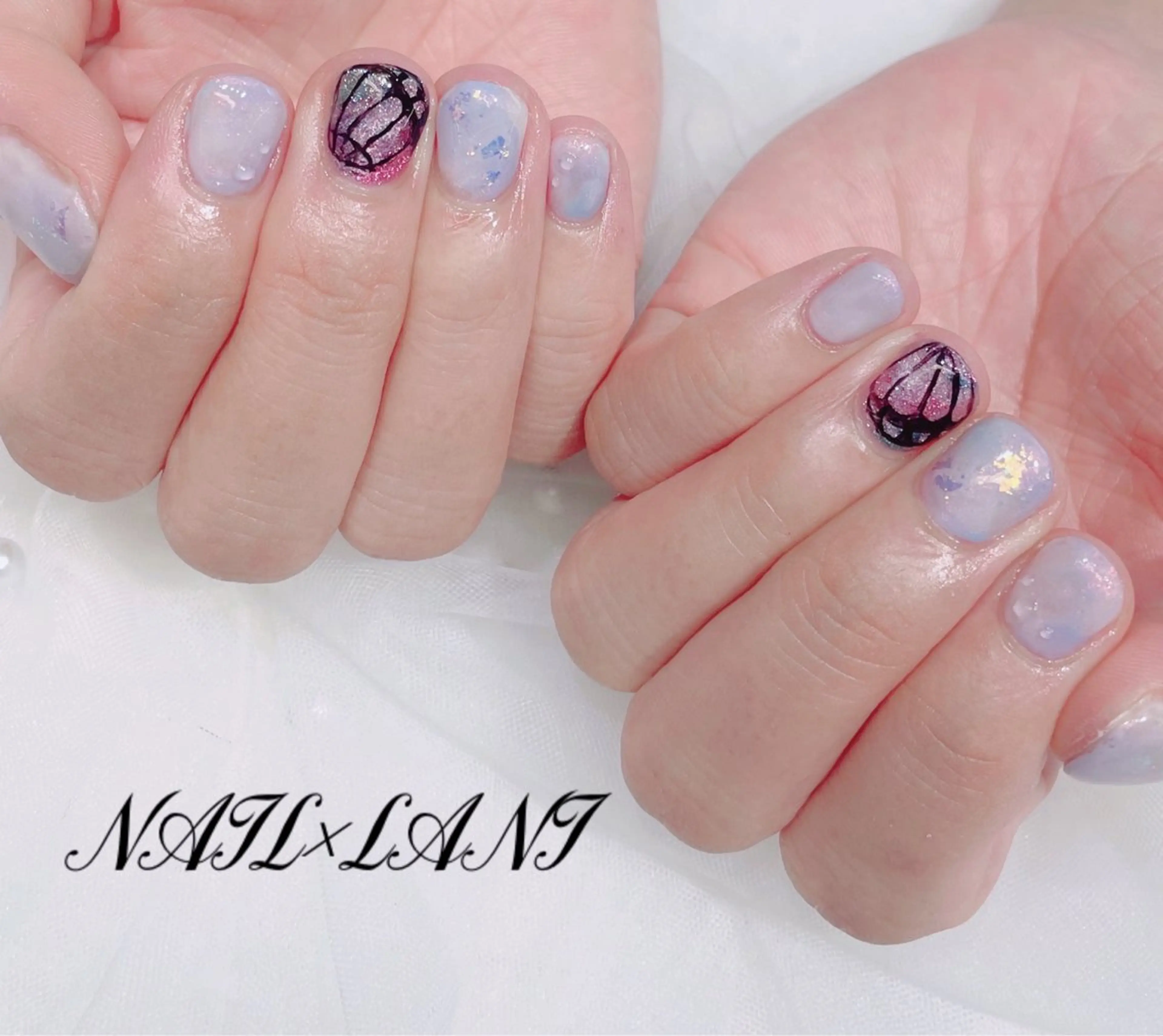 ネイル フットネイル ジェルネイル マグネットネイル パラジェル 一之瀬 柚季のネイルデザイン