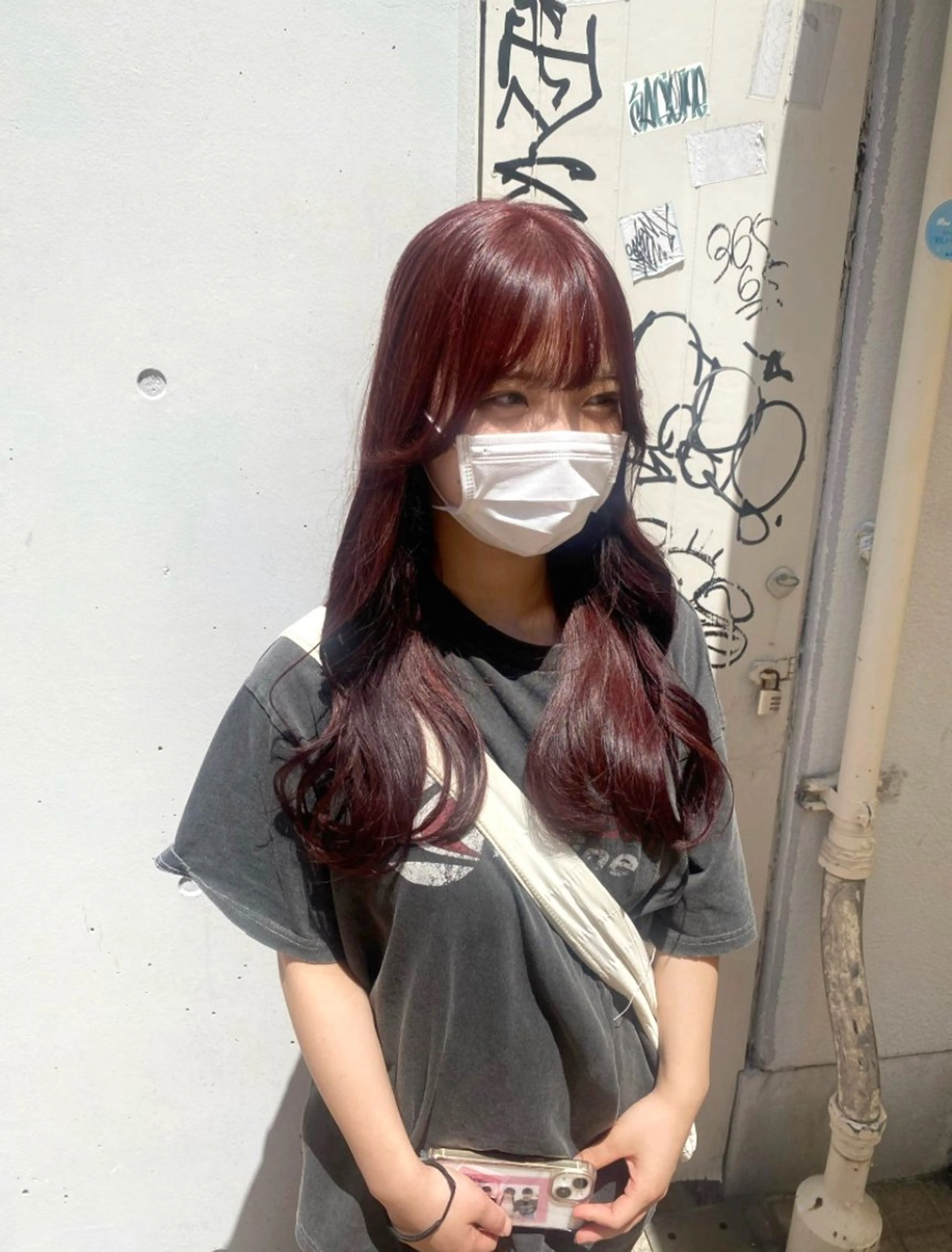 ロング カラー ブリーチ ダブルカラー ブリーチなしカラー レッドカラー ヘアカラー ハイトーンカラー 🍬Rinka🍬のヘアスタイル