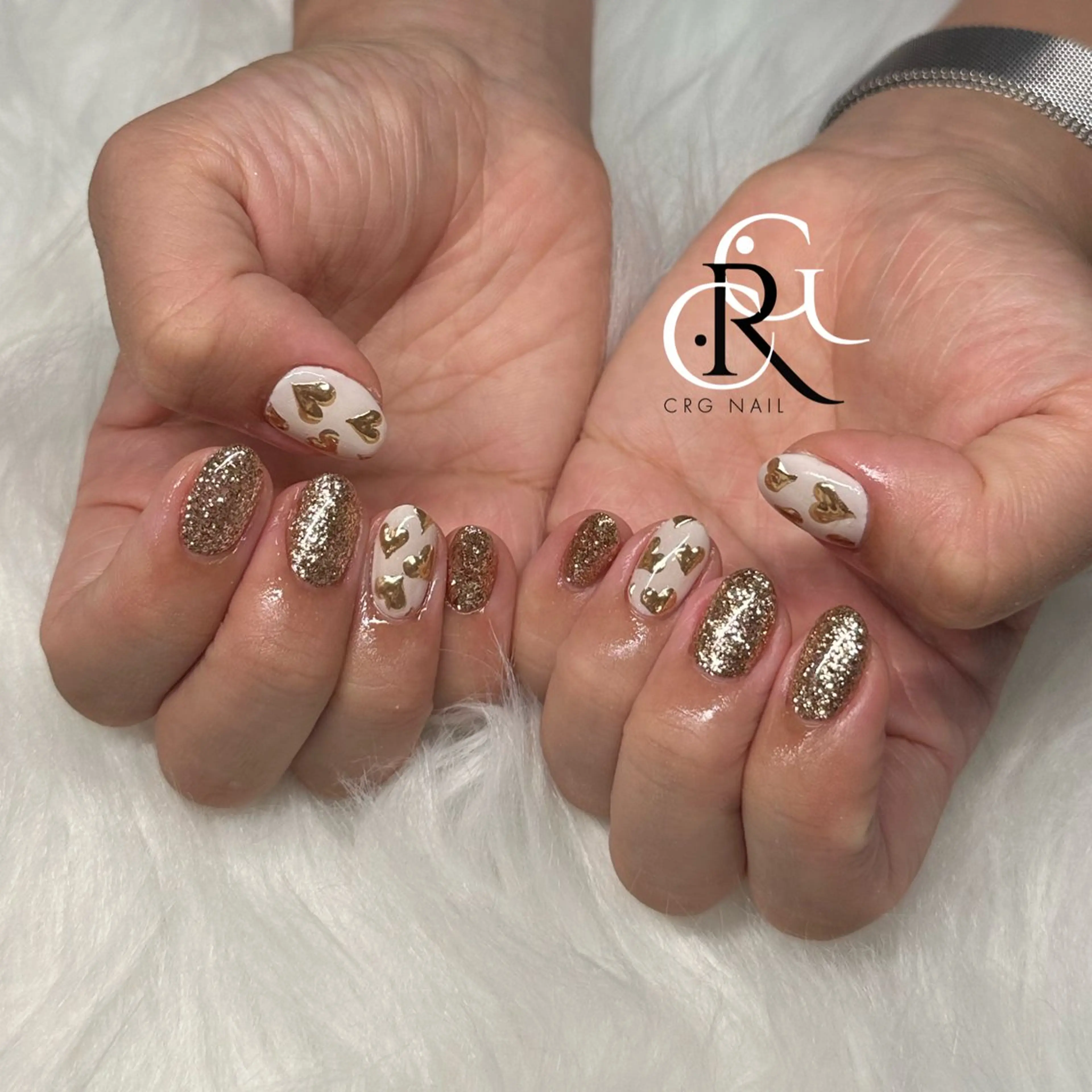 ネイル ハート ハンドネイル 美フォルム✨ CRG RURIのネイルデザイン