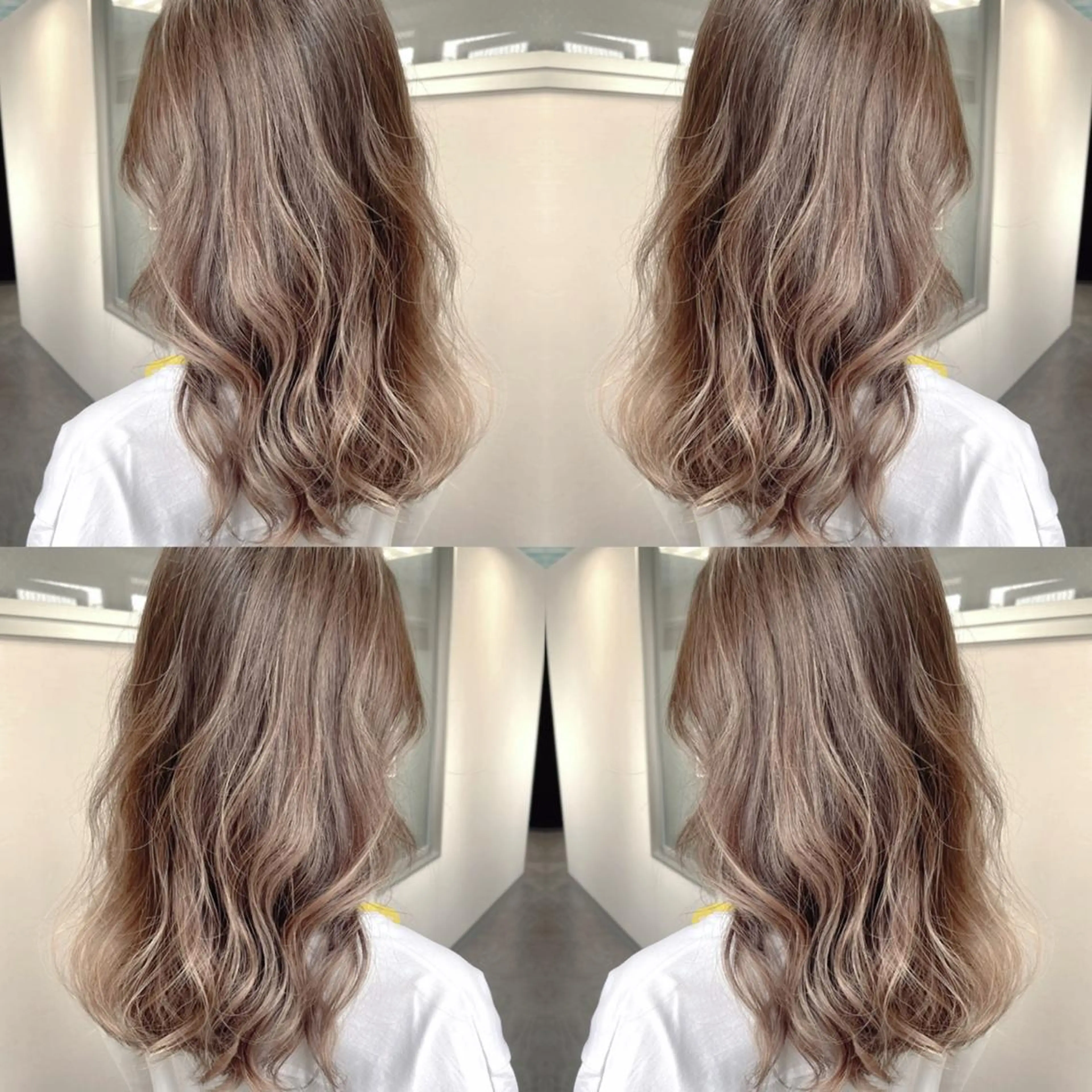 セミロング カラー ベージュカラー 松井那津子 /ハイライトブリーチのヘアスタイル